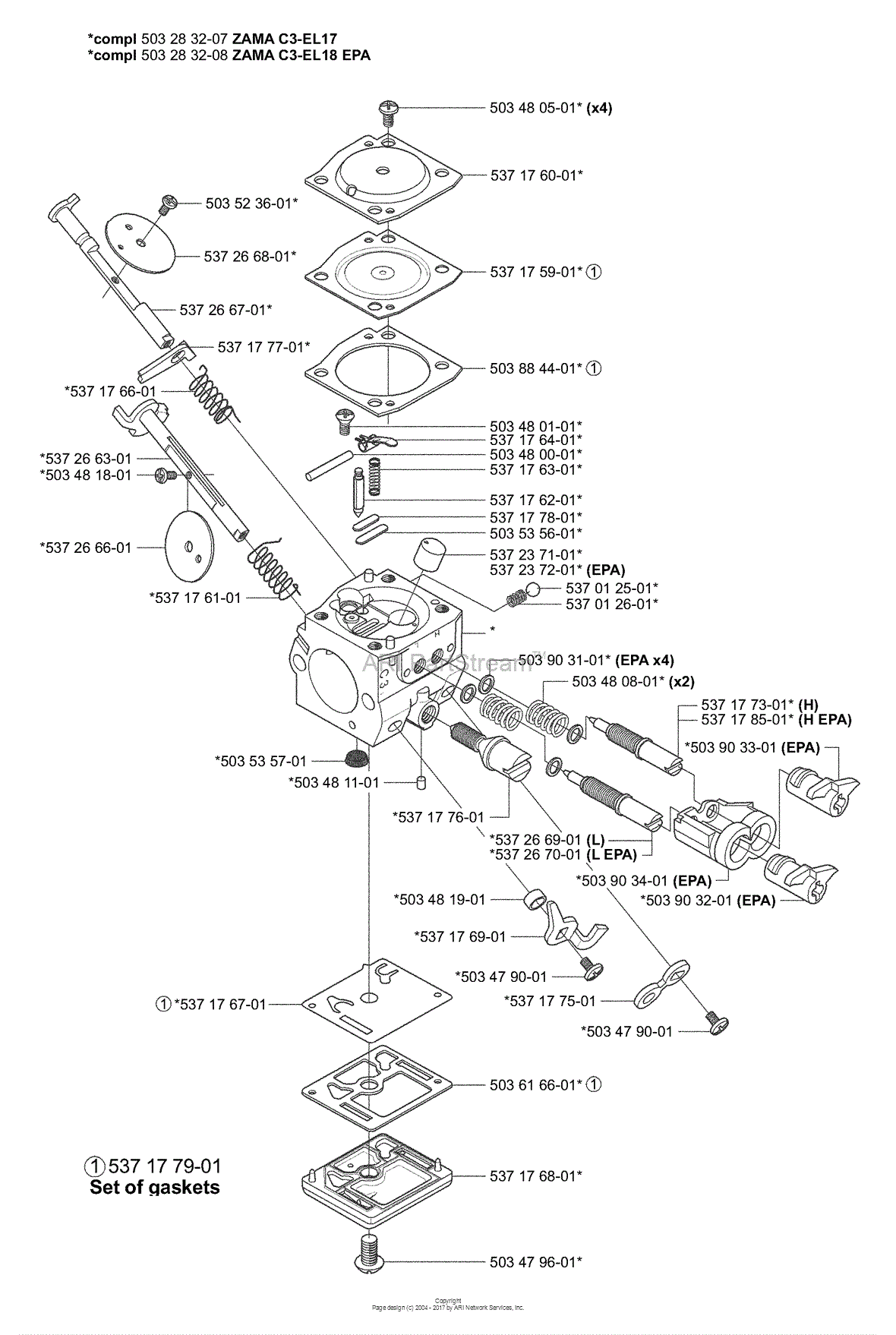 Husqvarna 346 XP (2004-03) Parts Diagram for Carburetor Parts