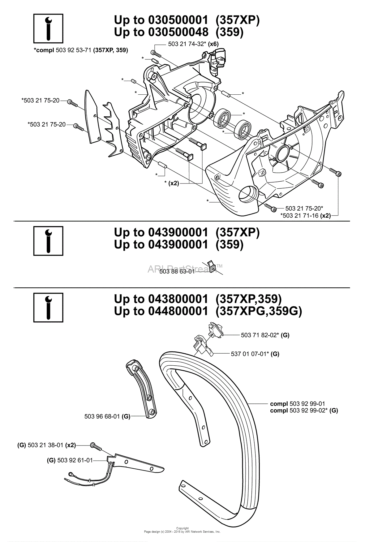 Husqvarna 359 (2006-02) Parts Diagram for Service Variations (B)