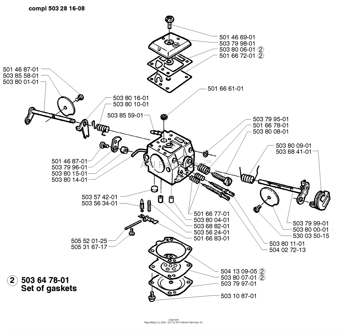 Husqvarna 371 (1996-03) Parts Diagram for Carburetor