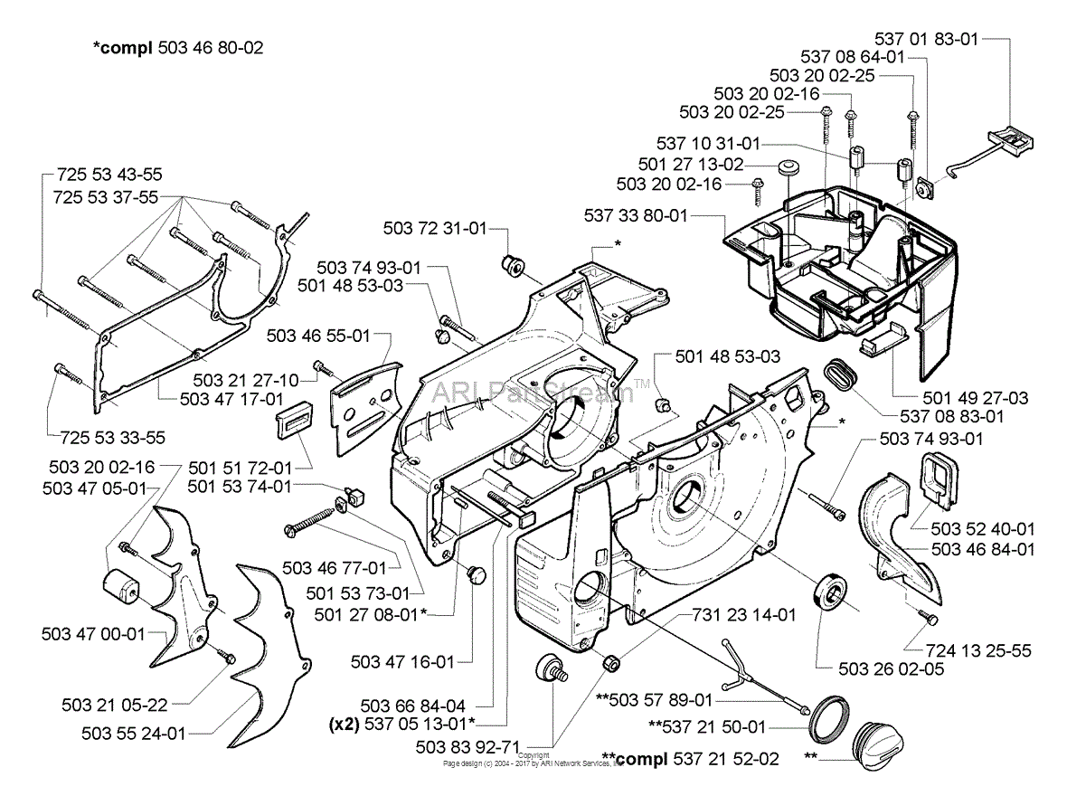 Husqvarna 395 EPA (2005-05) Parts Diagram for Crankcase