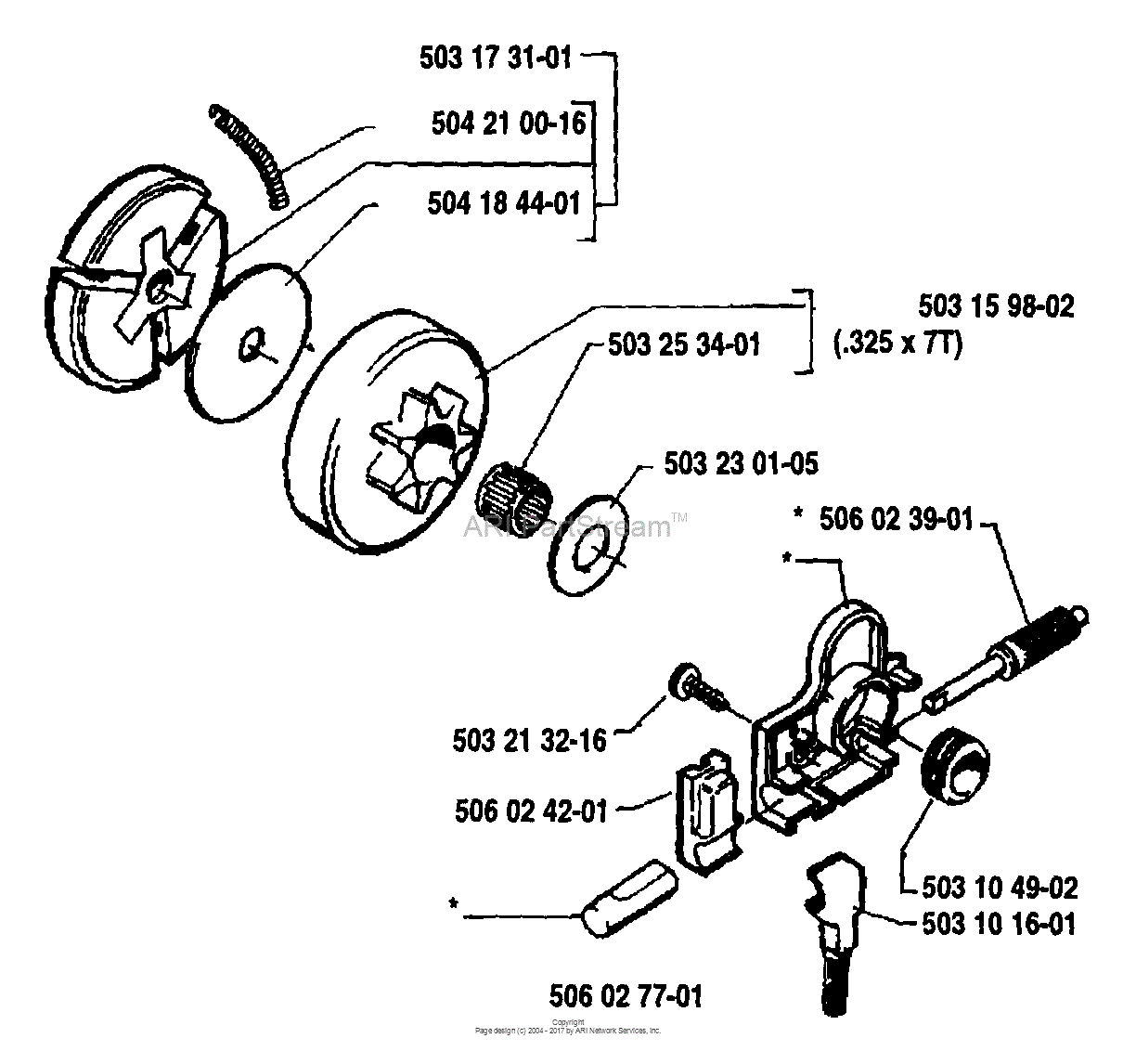 Husqvarna 40 (1989-06) Parts Diagram for Oil Pump/Clutch