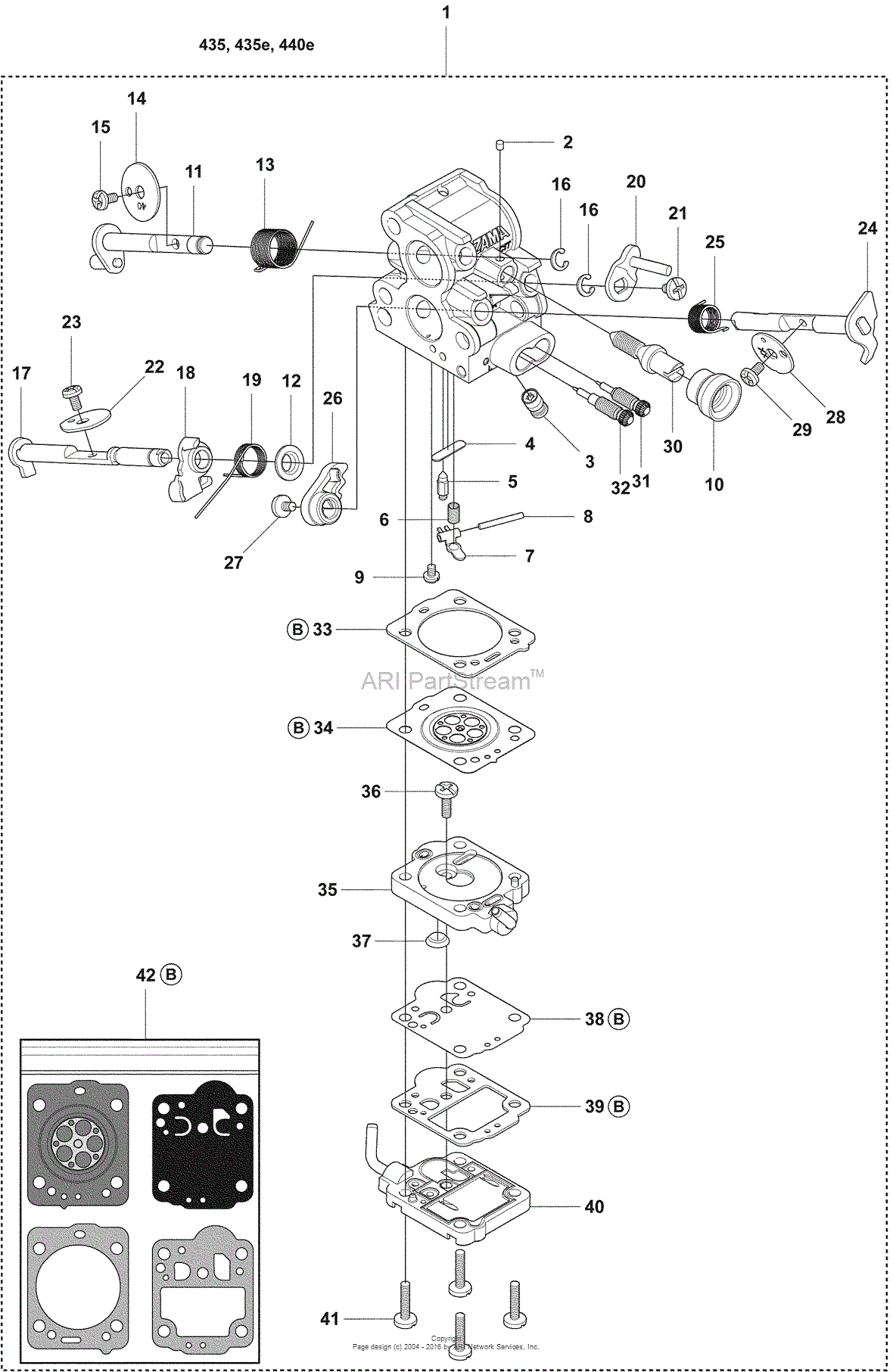 Husqvarna 435 (2008-05) Parts Diagram for Carb Parts