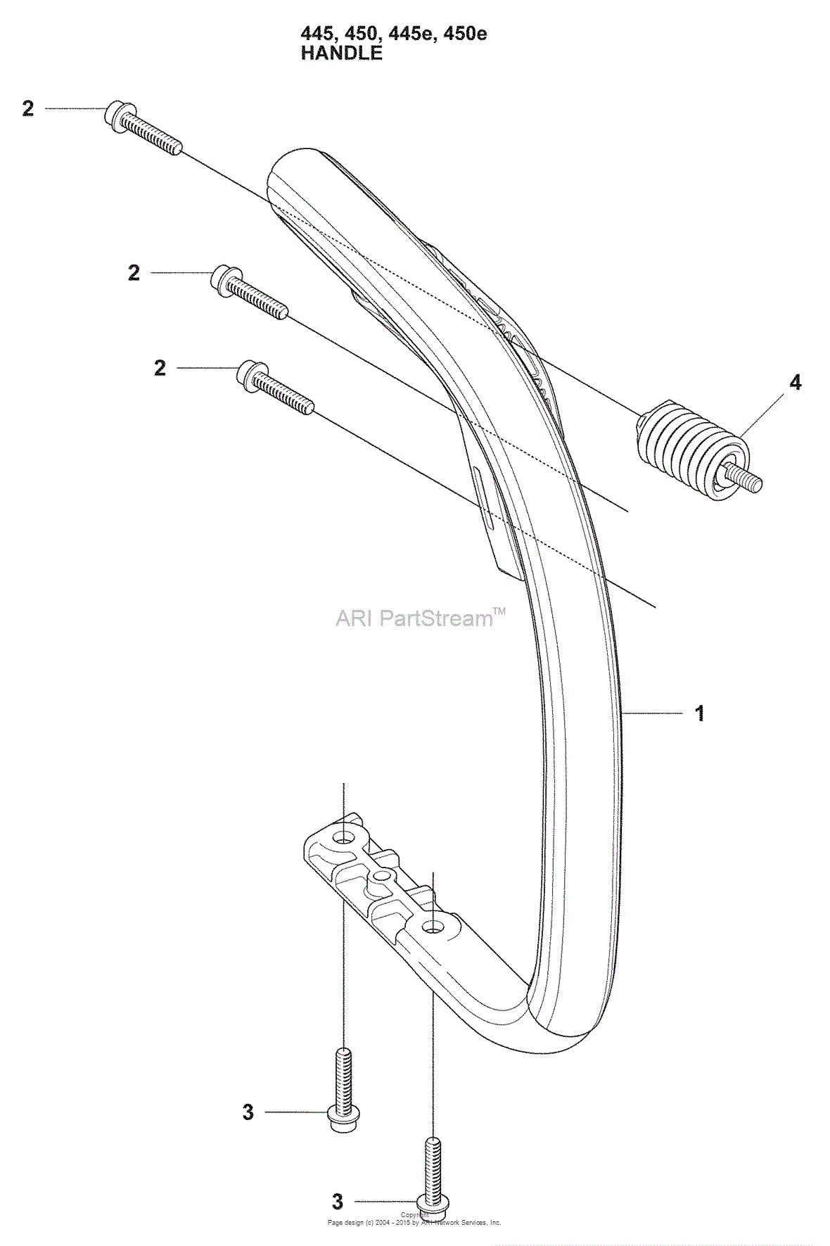 Husqvarna 450 (2009-02) Parts Diagram for Handle garage electrical diagram 