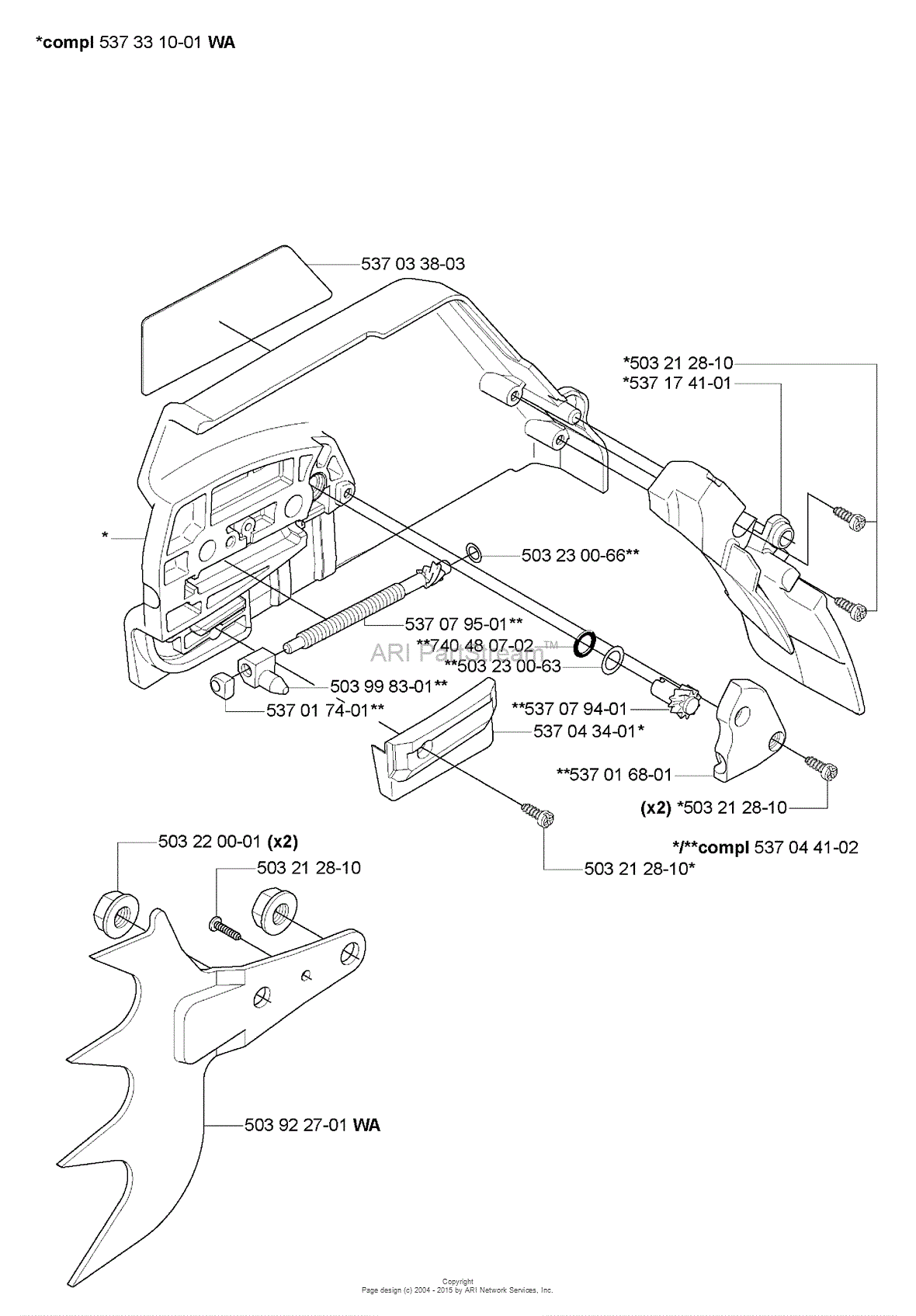 Husqvarna 575 XP (EPA) (2007-01) Parts Diagram for Side Cover/Bar Adj.