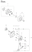 Husqvarna T 435 (2009-02) Parts Diagram for Clutch Drum, Oiler