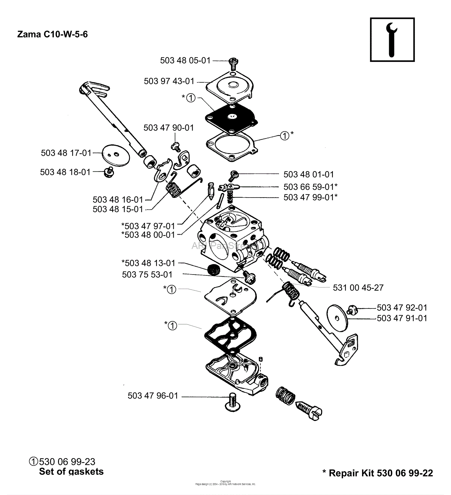 Husqvarna 136 (2001-09) Parts Diagram For Zama Carb. Parts