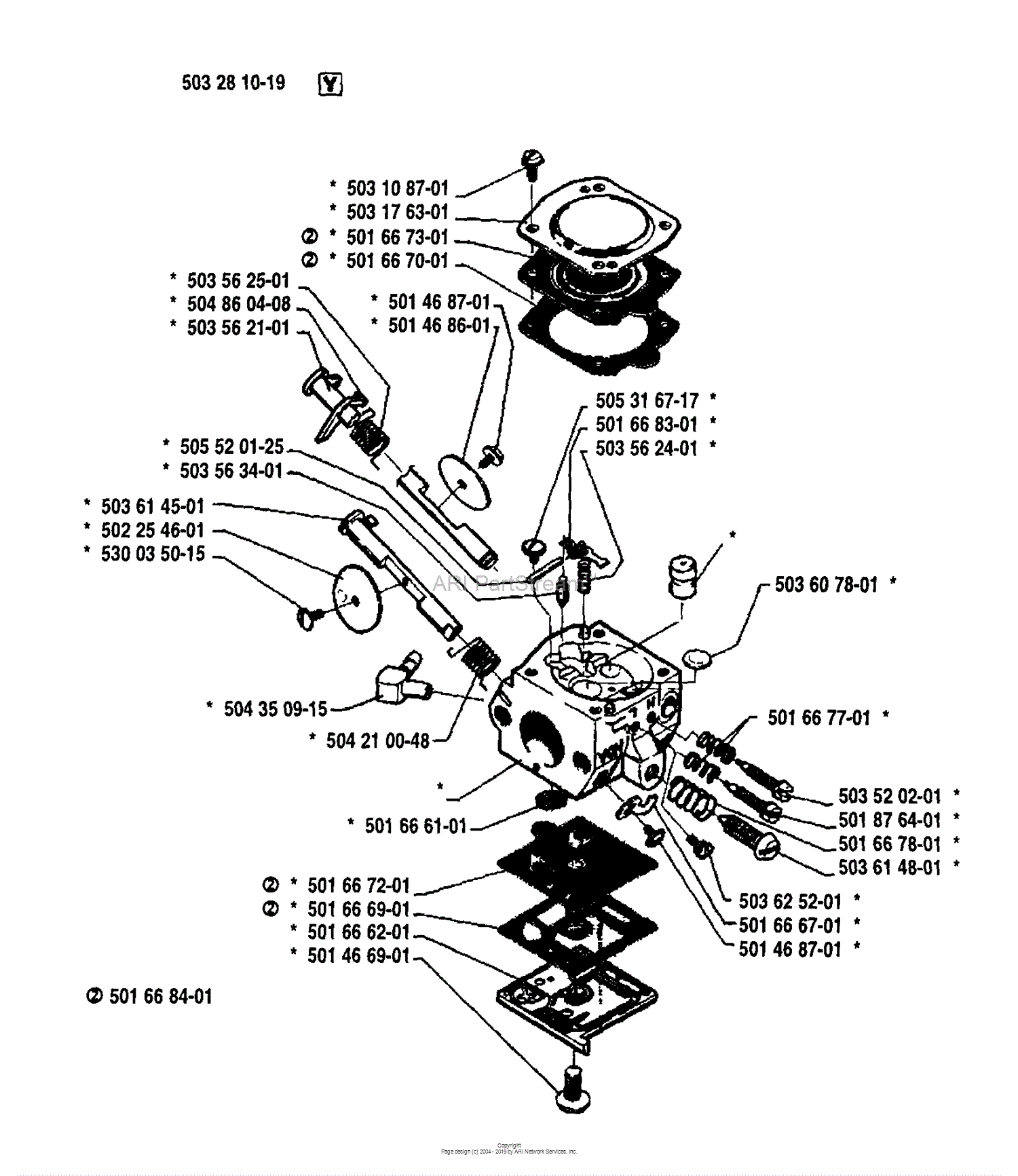 Husqvarna 242 (1994-04) Parts Diagram for Carburetor Parts