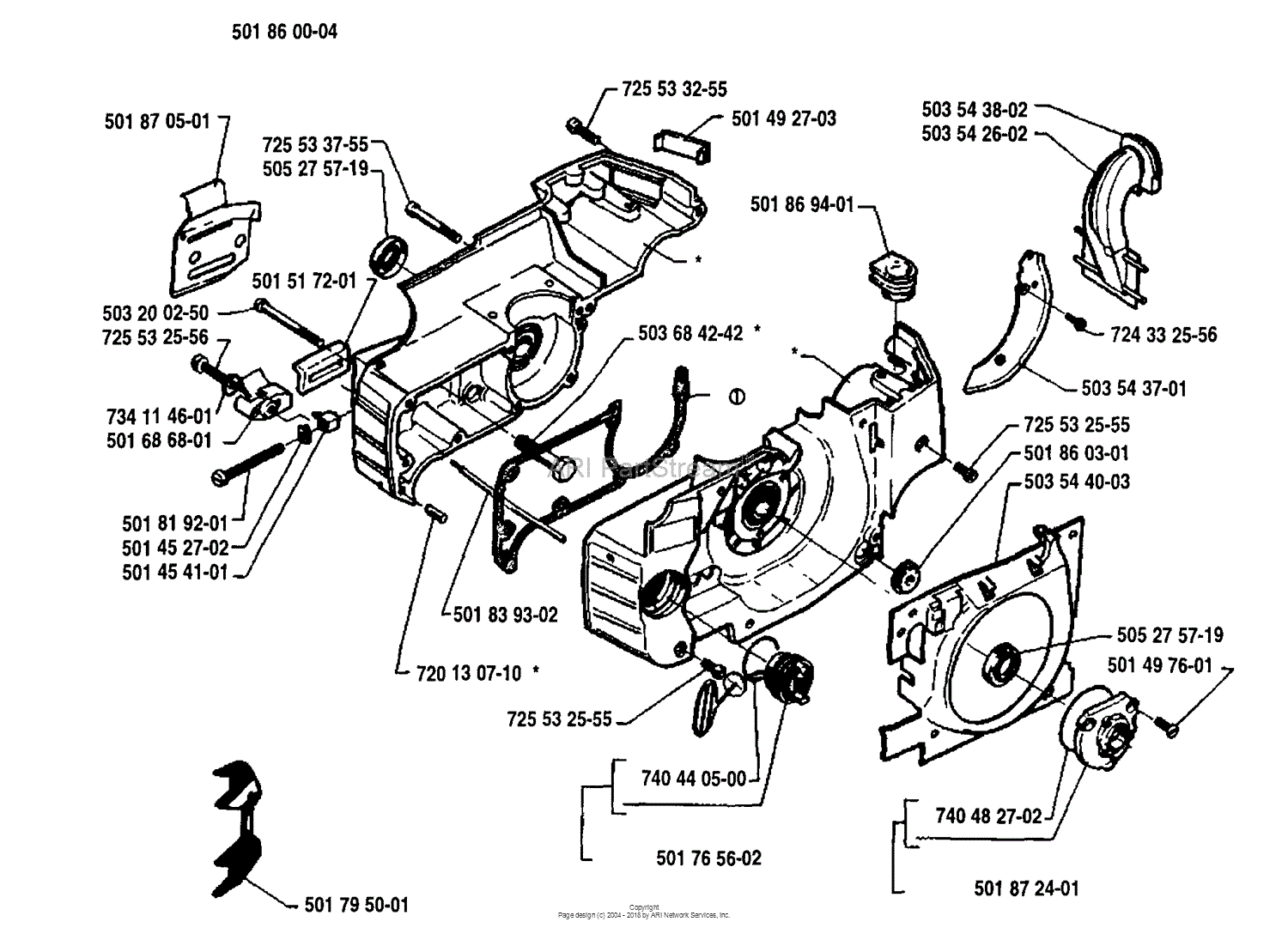 Husqvarna 257 (1994-06) Parts Diagram for Crankcase