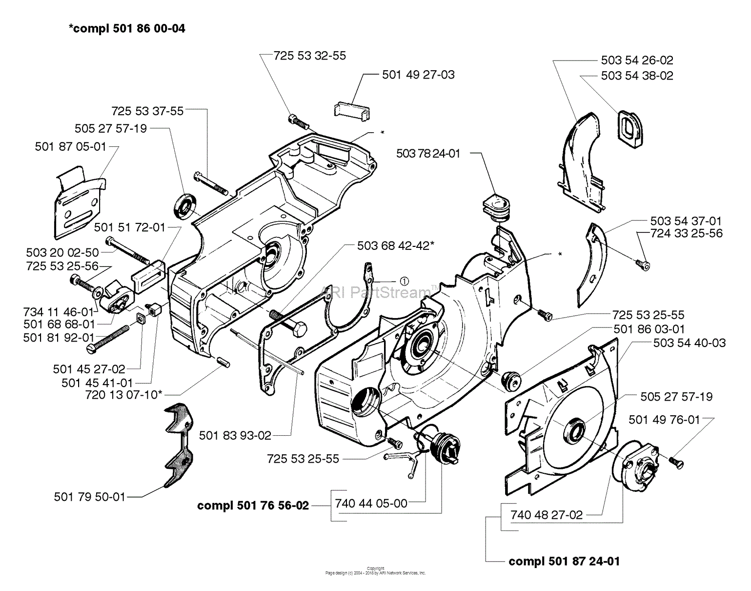 Husqvarna 257 (1998-03) Parts Diagram for Crankcase