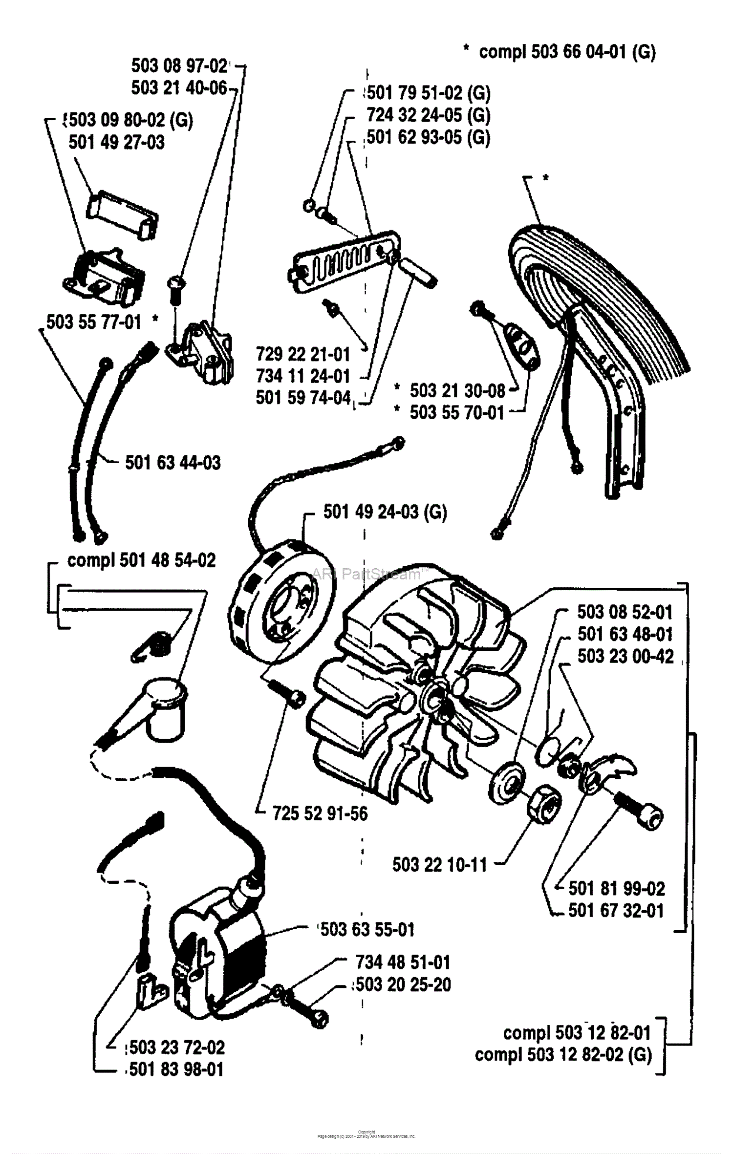 Husqvarna 262 (1992-11) Parts Diagram for Ignition/Flywheel