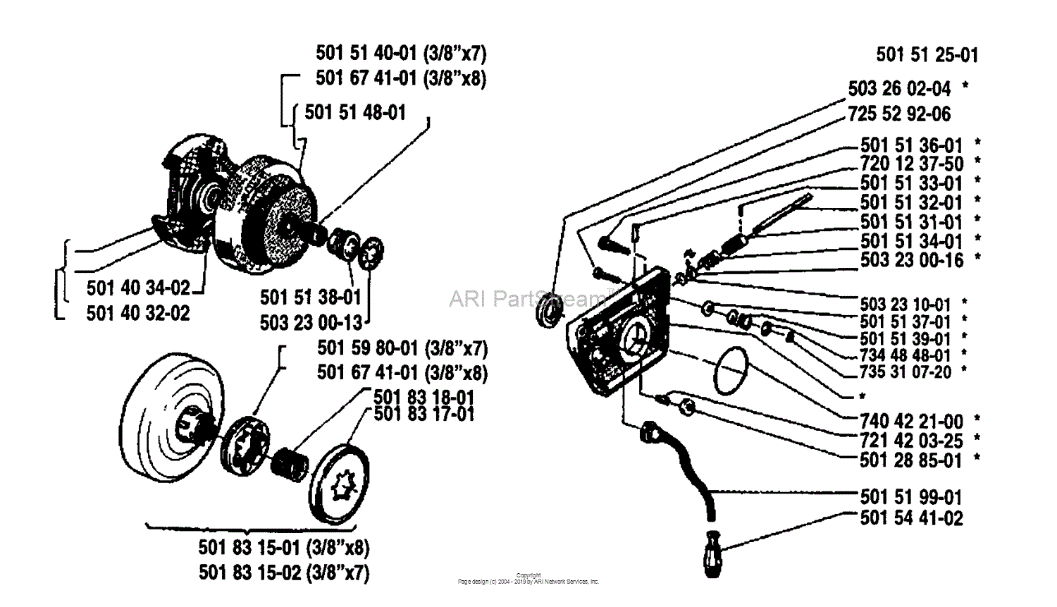 Husqvarna 266 (1985-01) Parts Diagram For Oil Pump Clutch