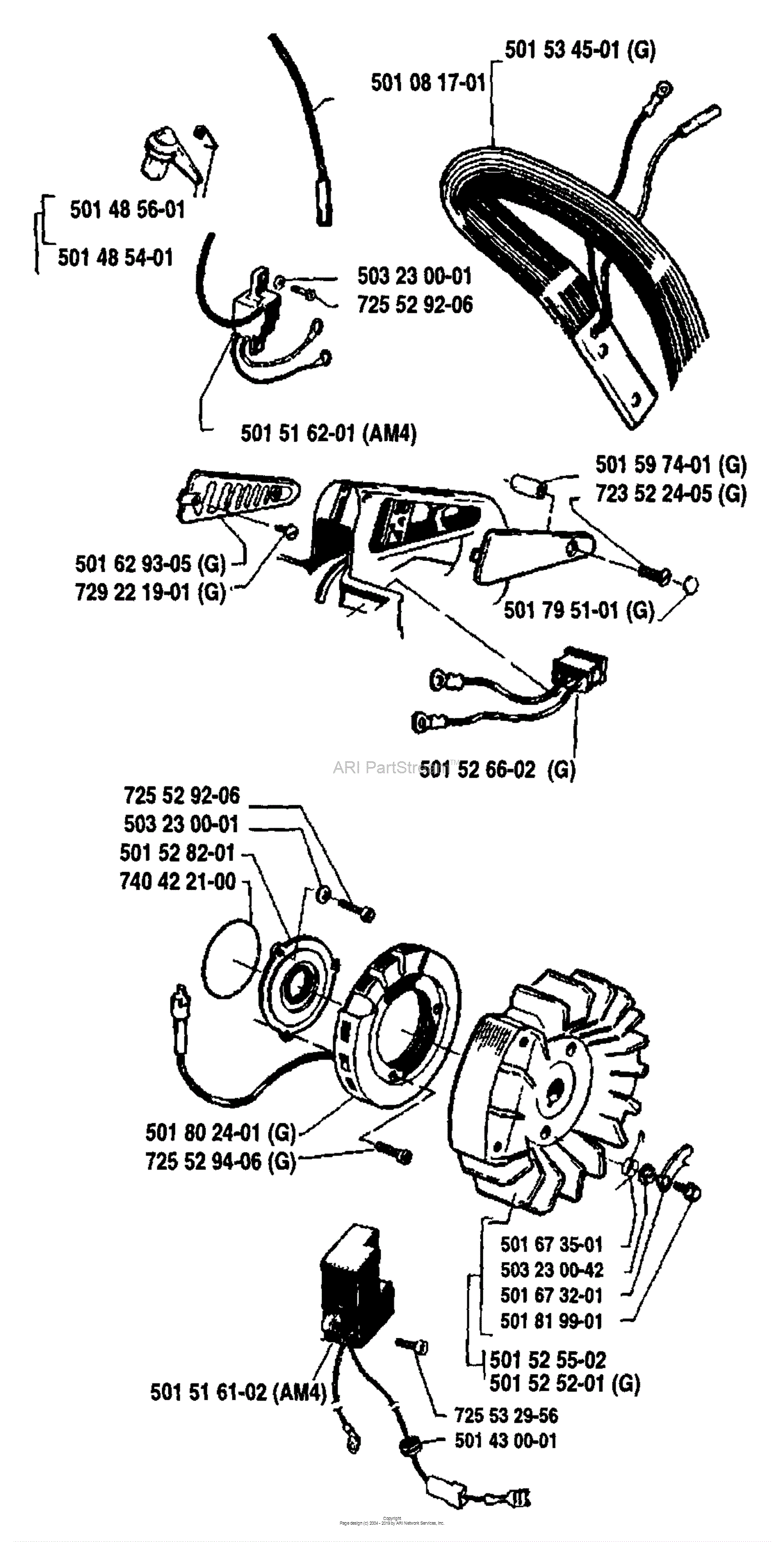 Husqvarna 266 (1988-06) Parts Diagram for Ignition/Flywheel