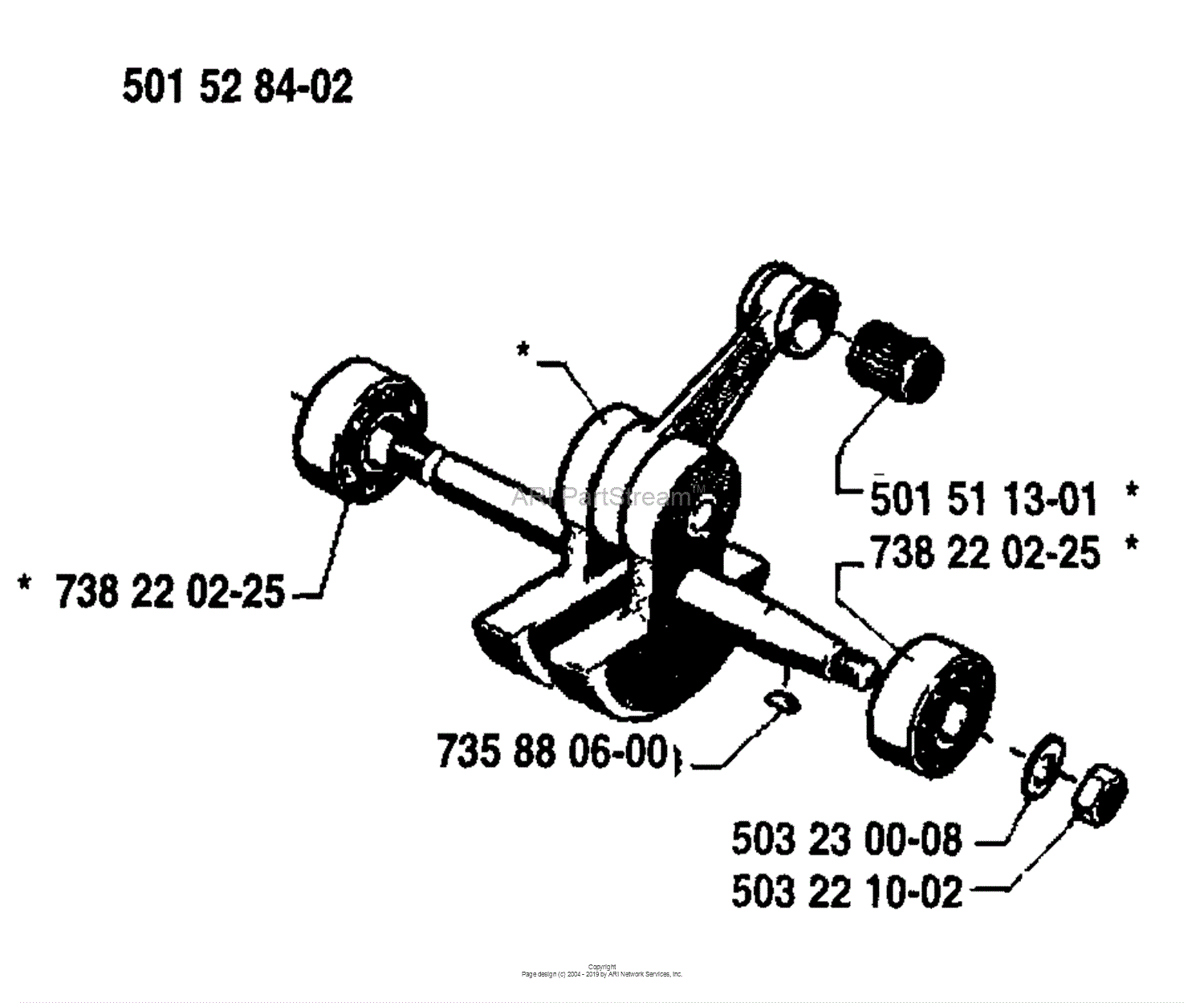 Husqvarna 268 1987 05 Parts Diagram For Crankshaft 9501