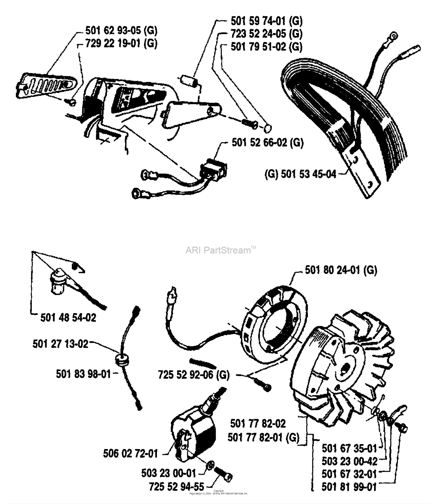 Husqvarna 268 (1989-02) Parts Diagram for Ignition/Flywheel