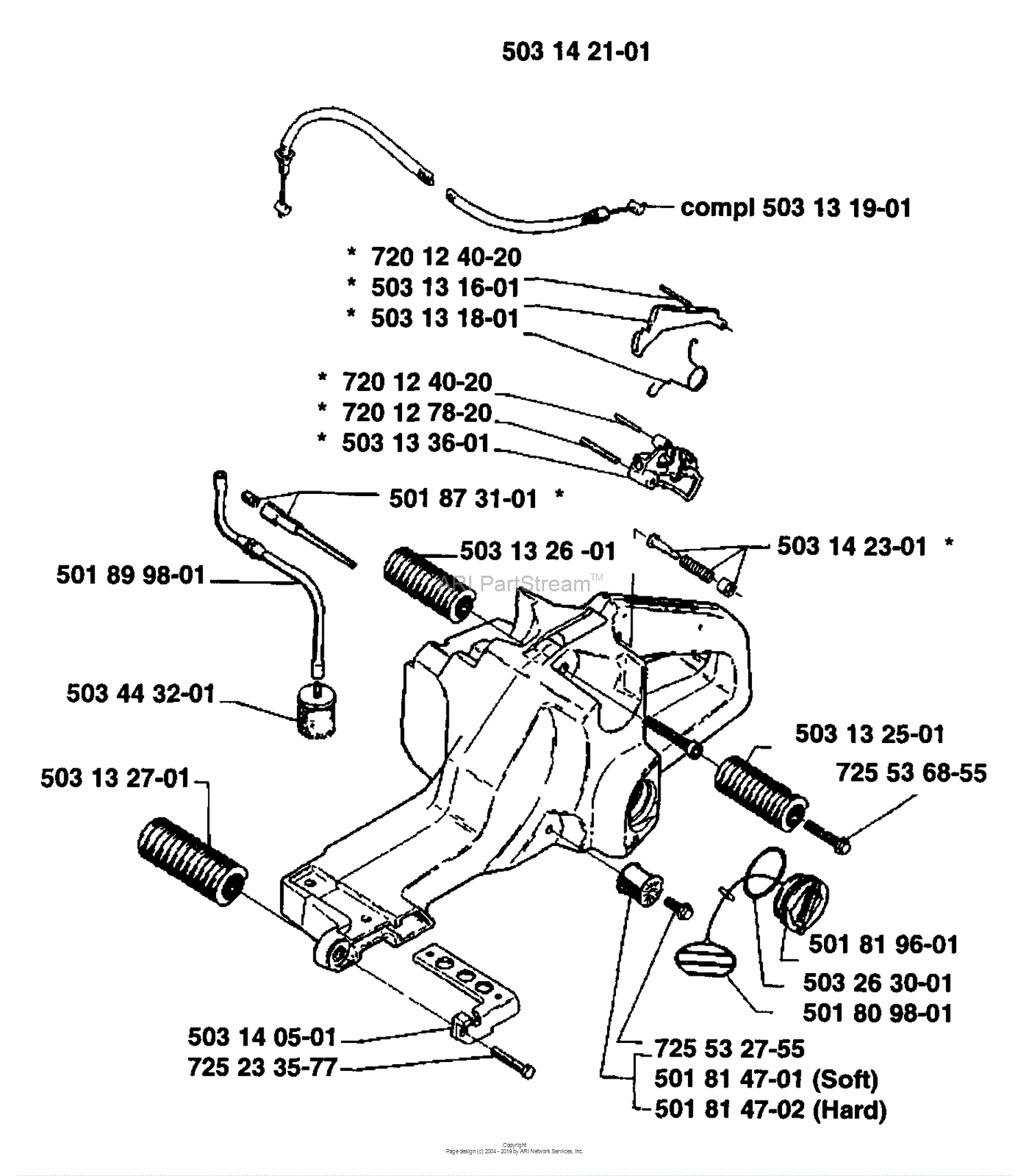 Husqvarna 3120 (1988-05) Parts Diagram for Tank Assembly