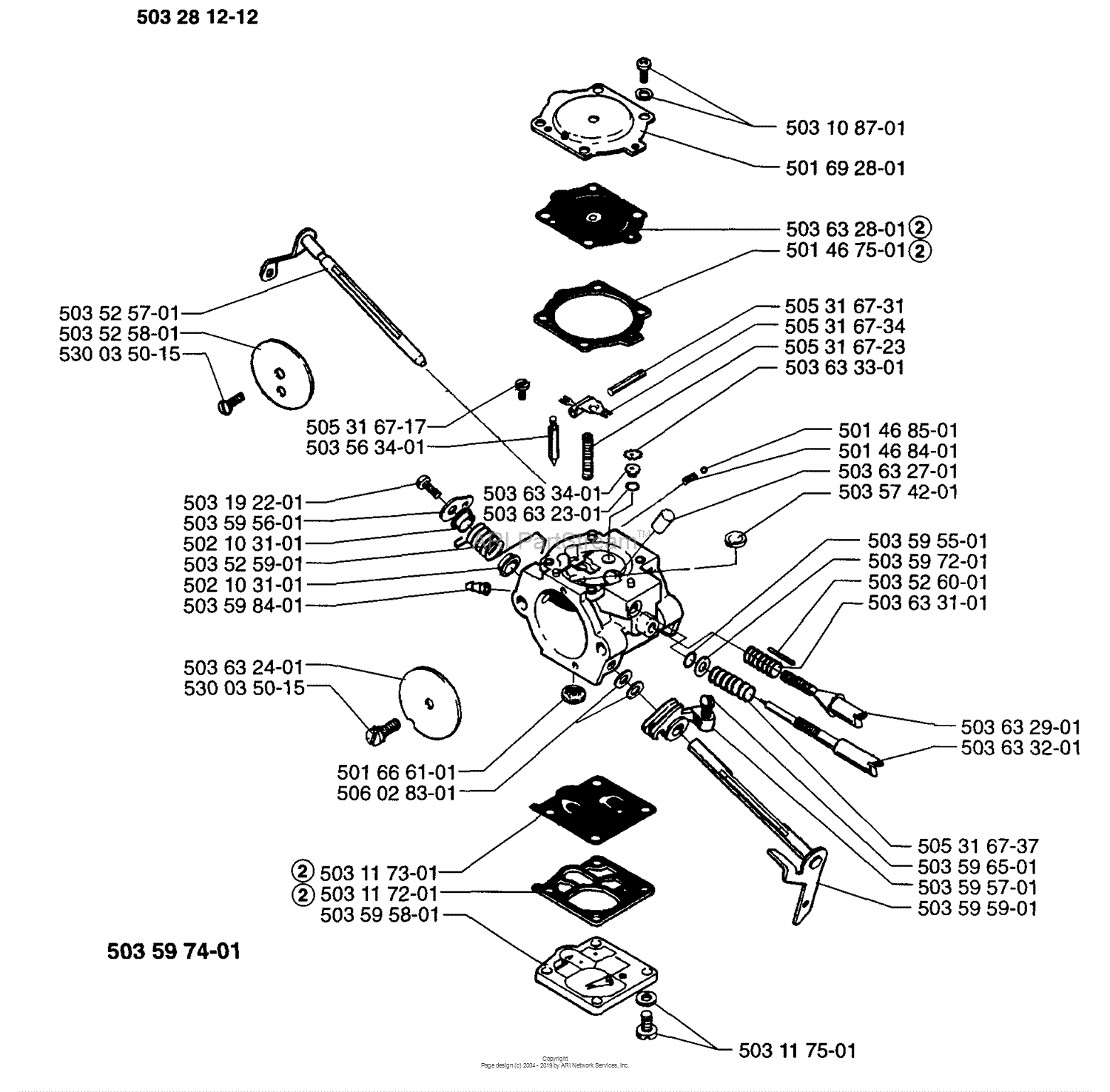 Husqvarna 3120 (1996-01) Parts Diagram for Carburetor Parts