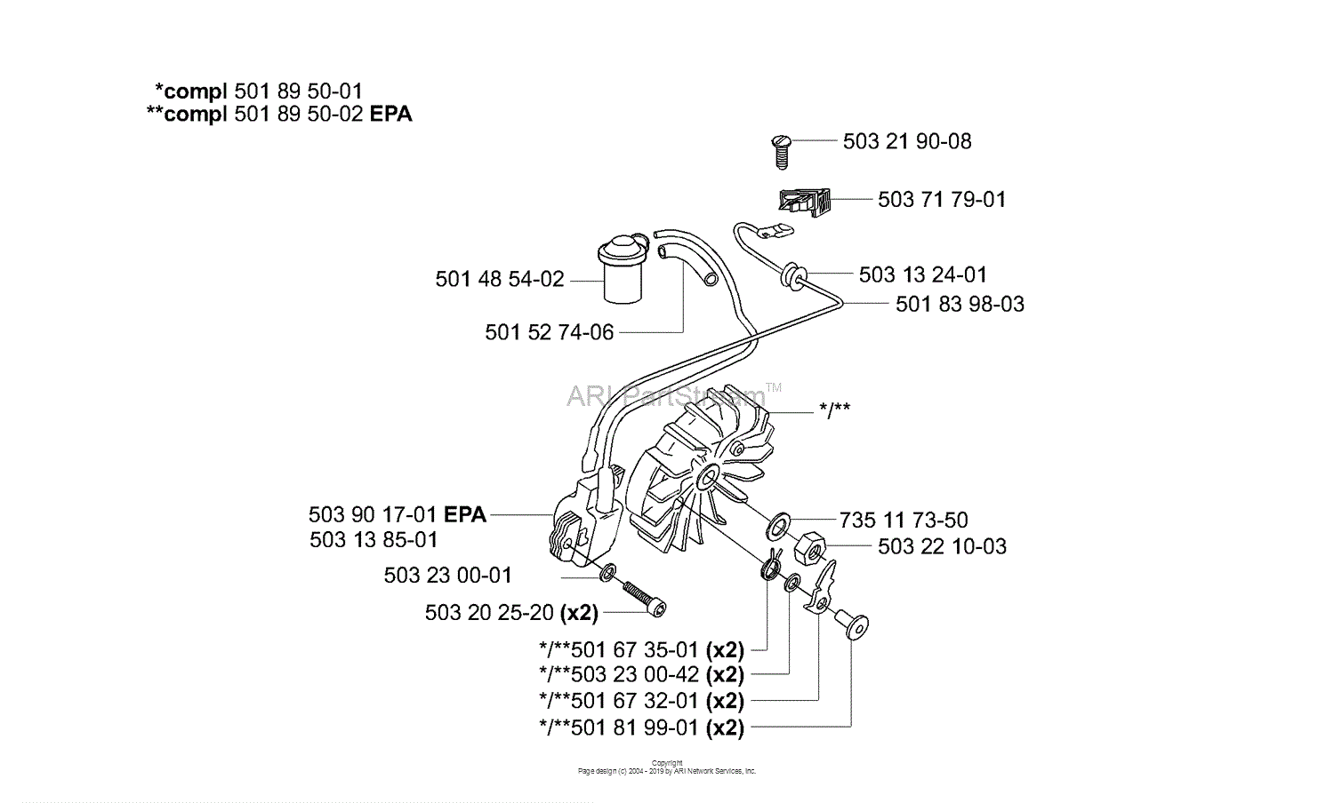 Husqvarna 3120 (2001-09) Parts Diagram for Ignition / Flywheel