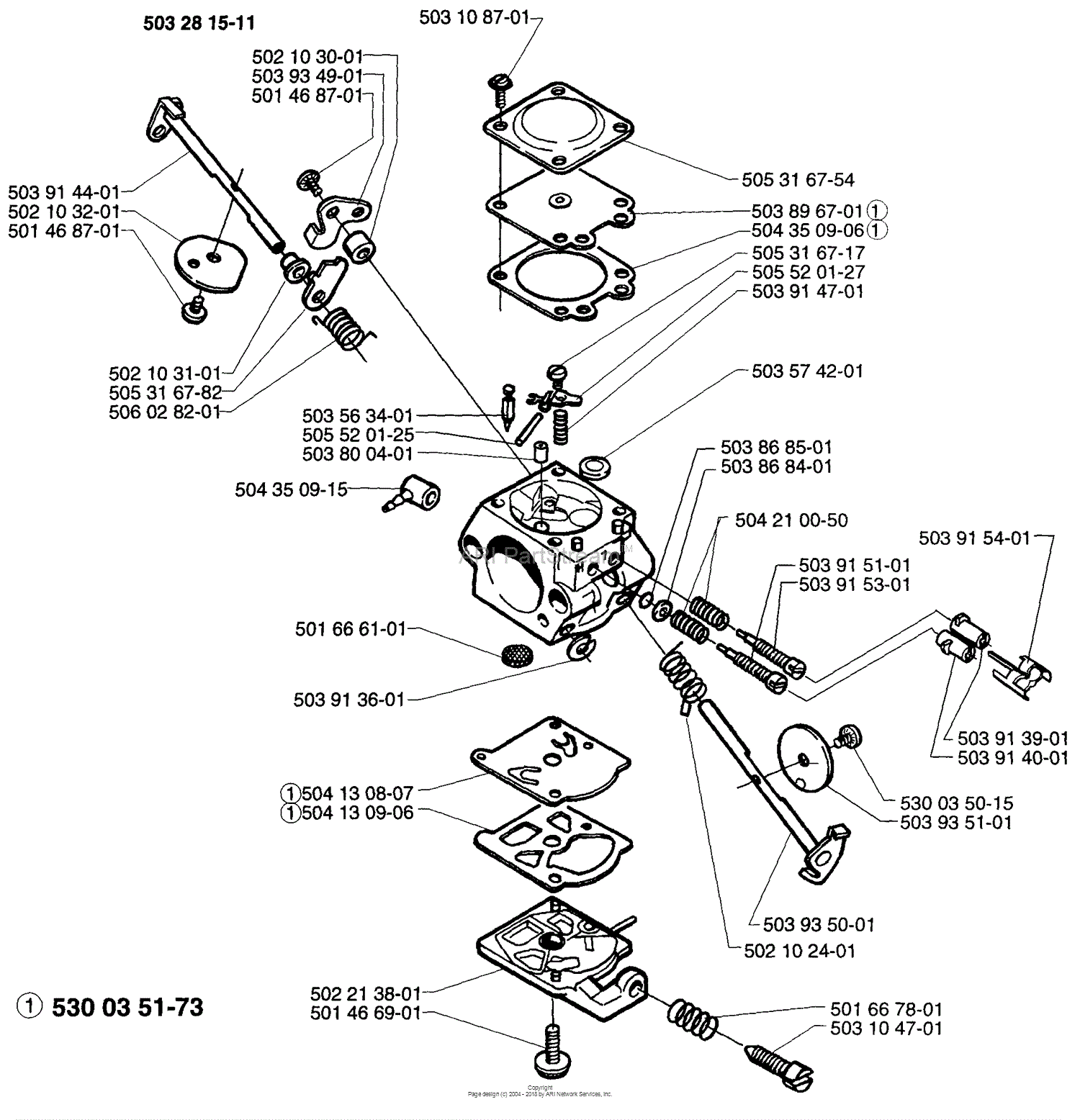 Husqvarna 335 XPT (1997-01) Parts Diagram for Carburetor Parts