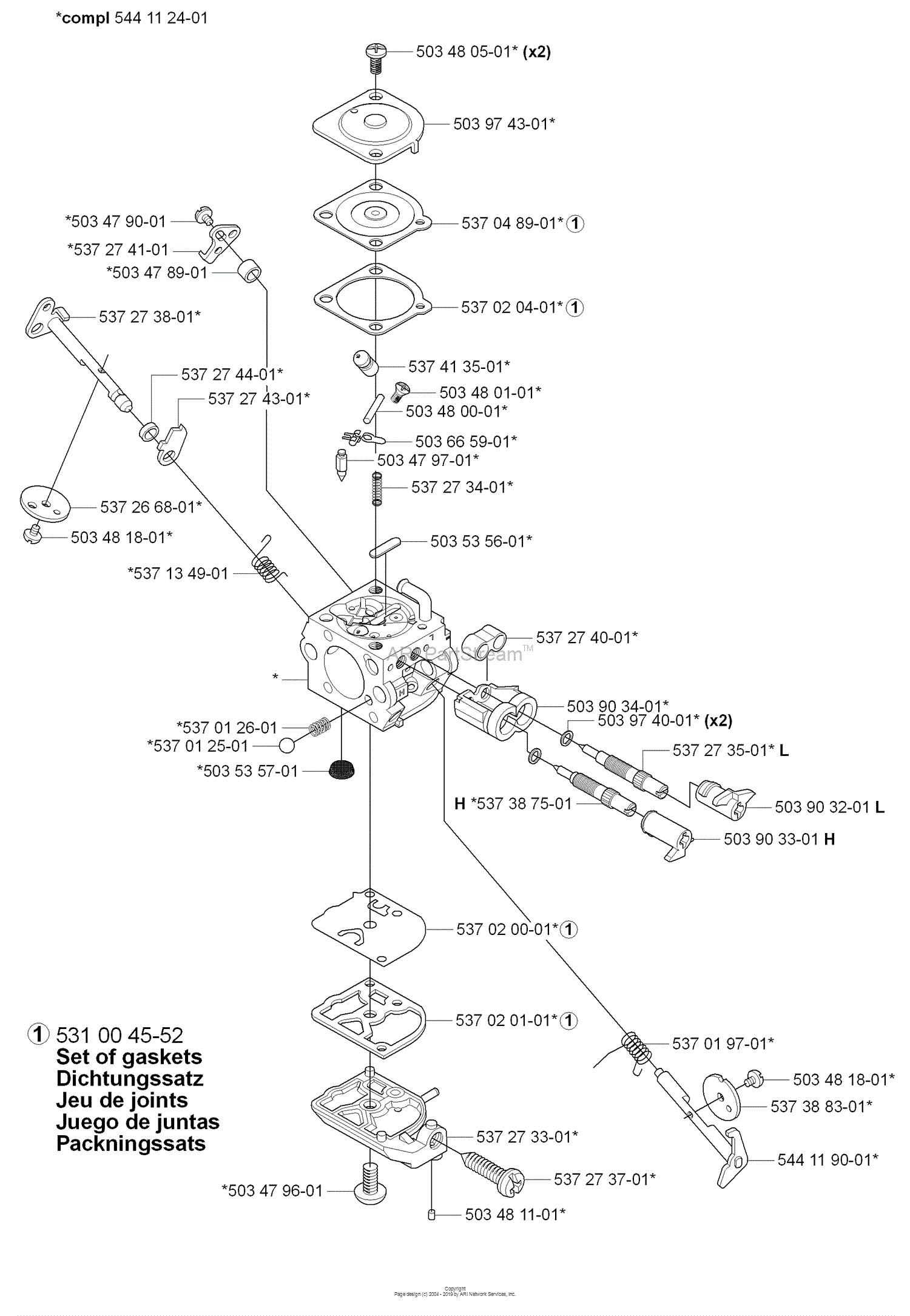 Husqvarna 338 XPT (2006-01) Parts Diagram for Carburetor Parts