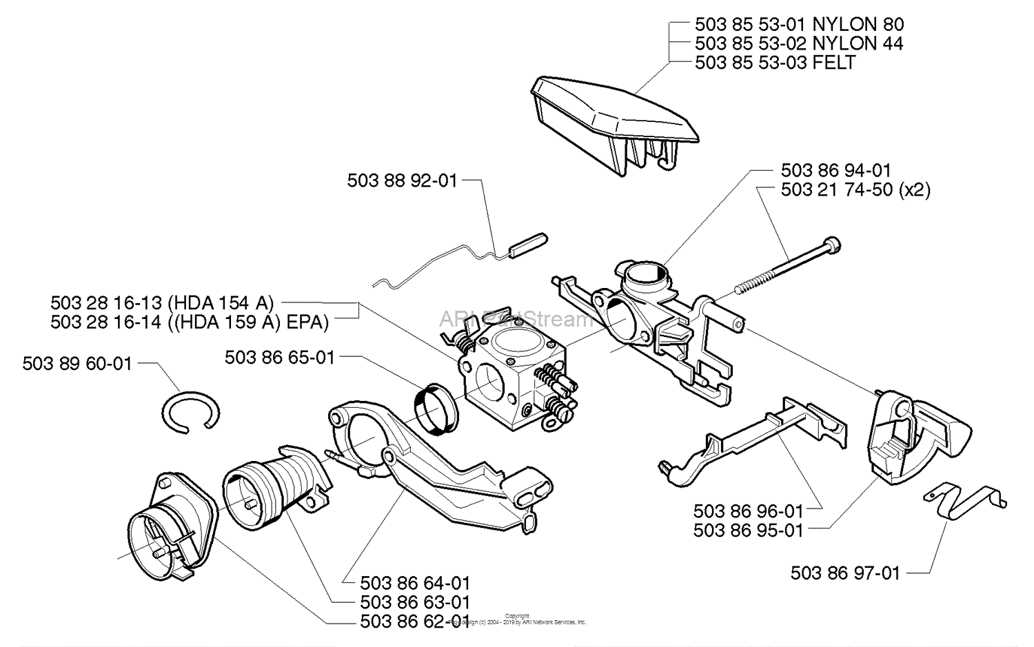 Husqvarna 346 XP (1999-01) Parts Diagram for Carburetor