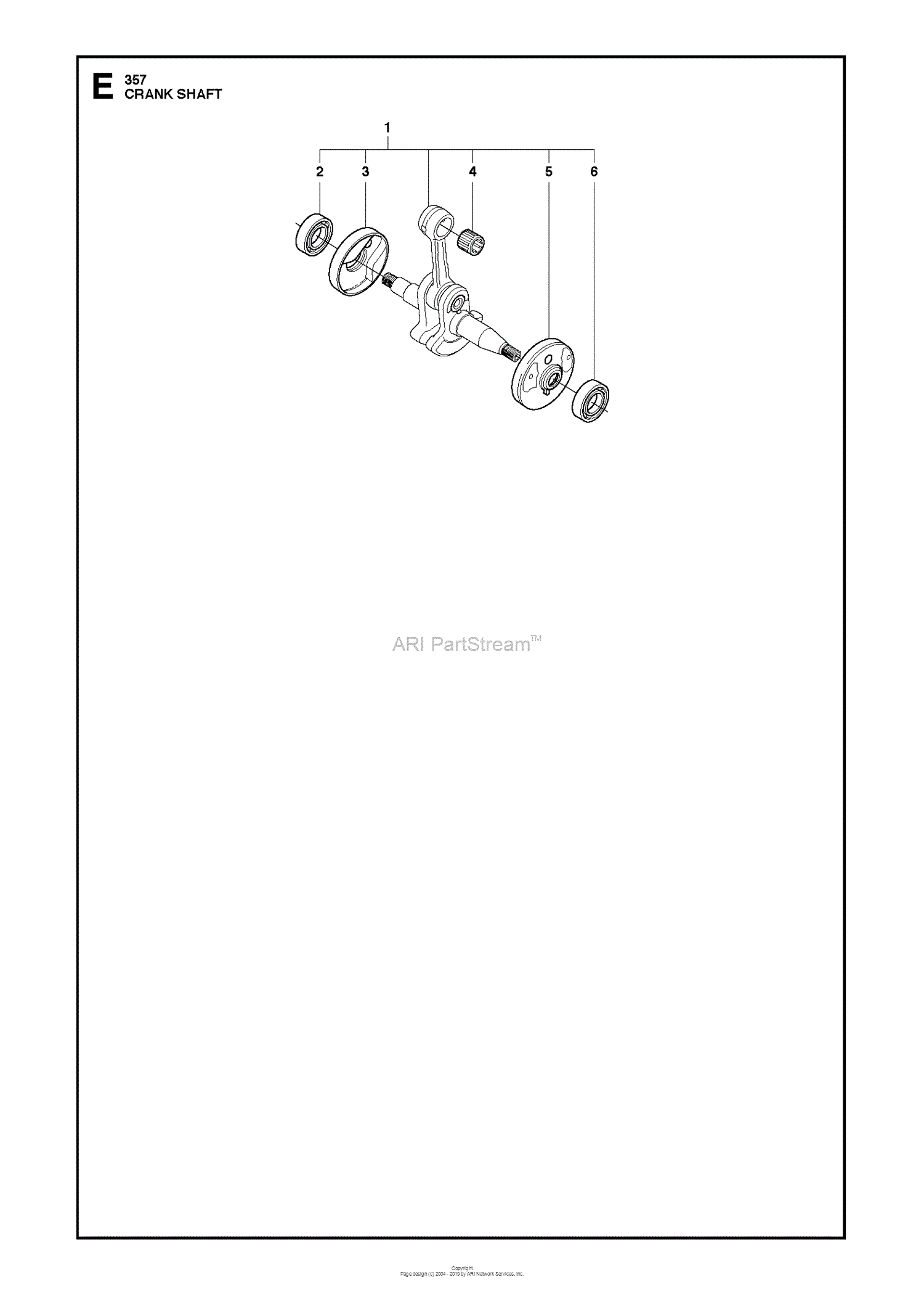 Husqvarna 357XP (2011-05) Parts Diagram for CRANKSHAFT