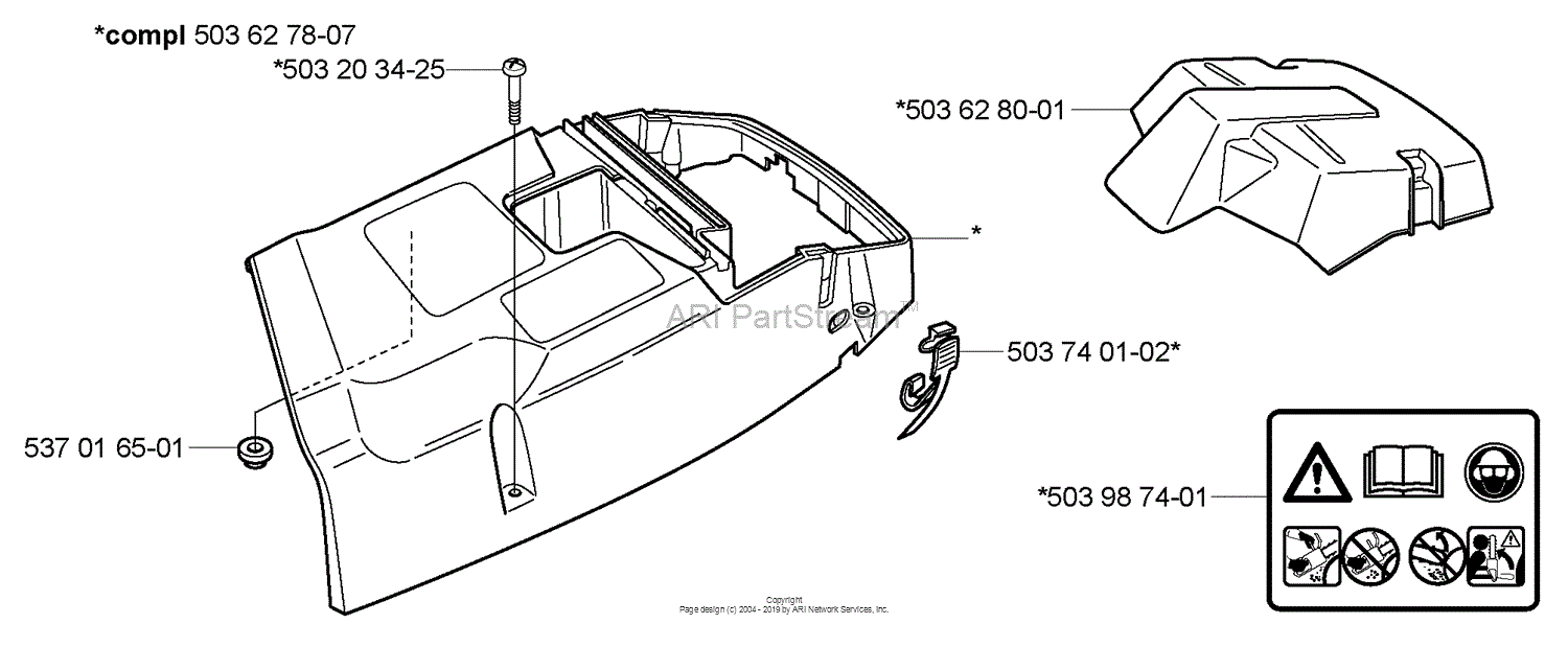 Husqvarna 365 Special (2005-05) Parts Diagram for Top Covers