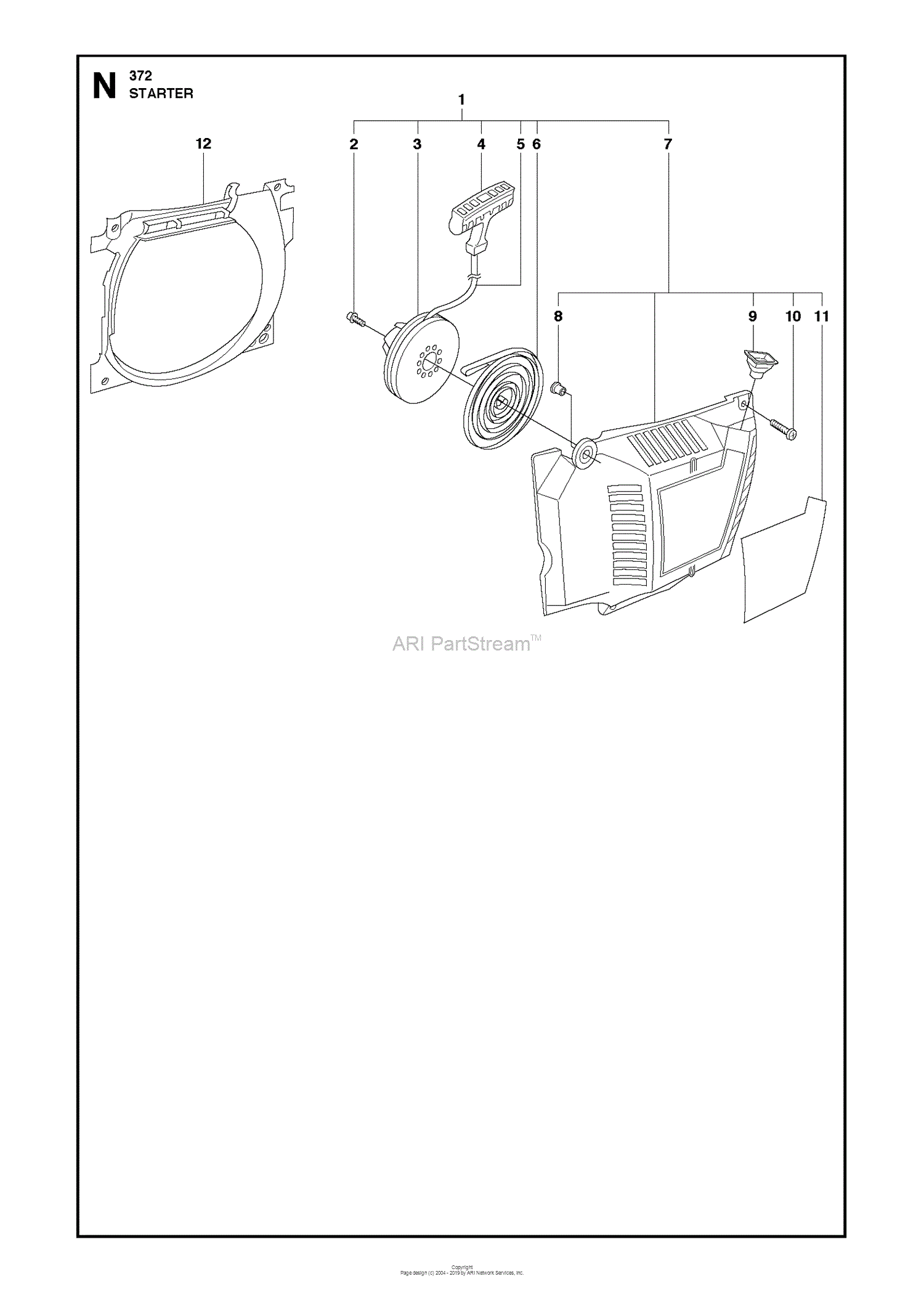 Husqvarna 372 (2011-05) Parts Diagram for STARTER