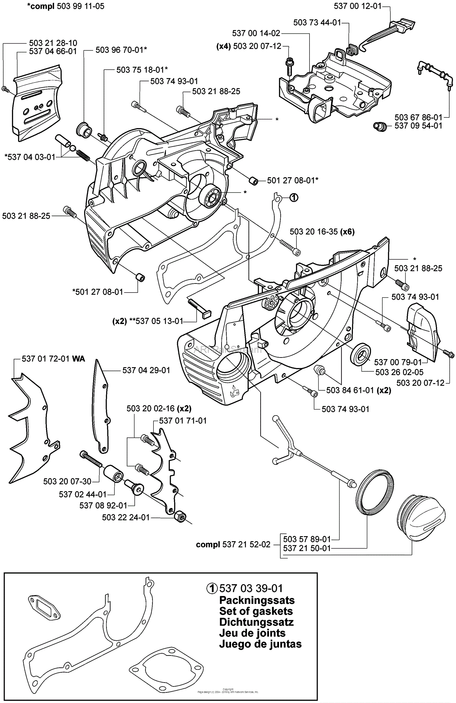 Husqvarna 385 (EPA) (2005-03) Parts Diagram for Crankcase