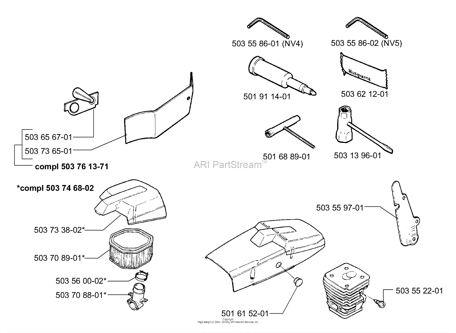 Husqvarna 394 (1994-01) Parts Diagram for Accessories