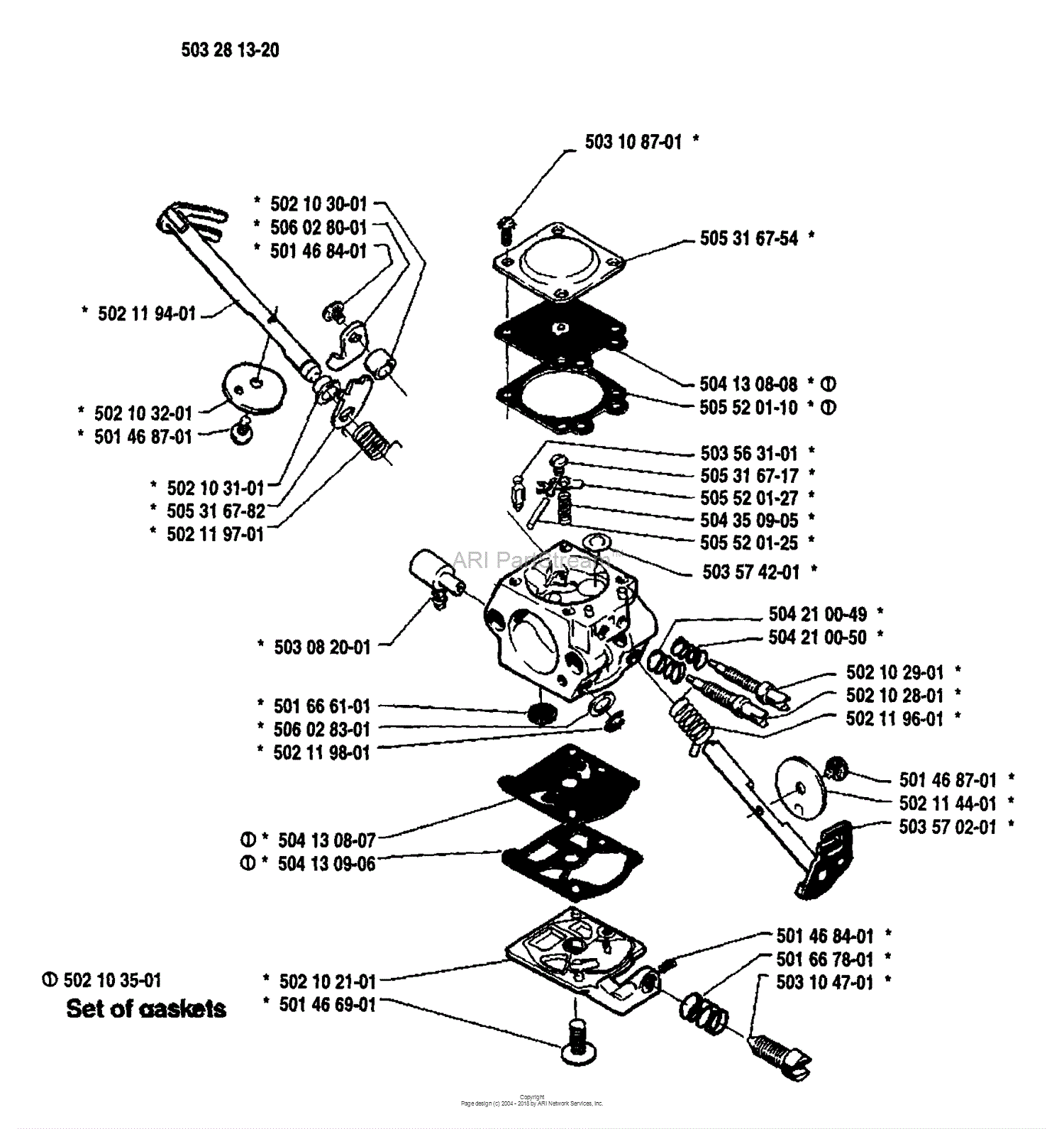 Husqvarna 40 (1989-06) Parts Diagram for Carburetor Parts