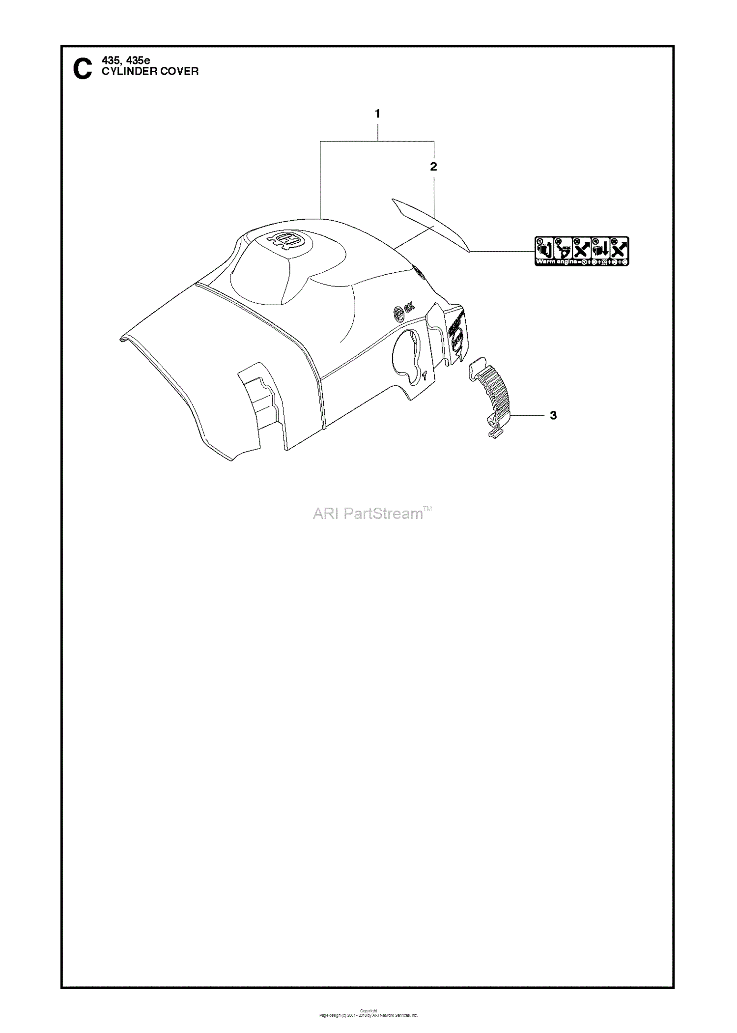 Husqvarna 435 - 435E (2011-05) Parts Diagram for CYLINDER COVER