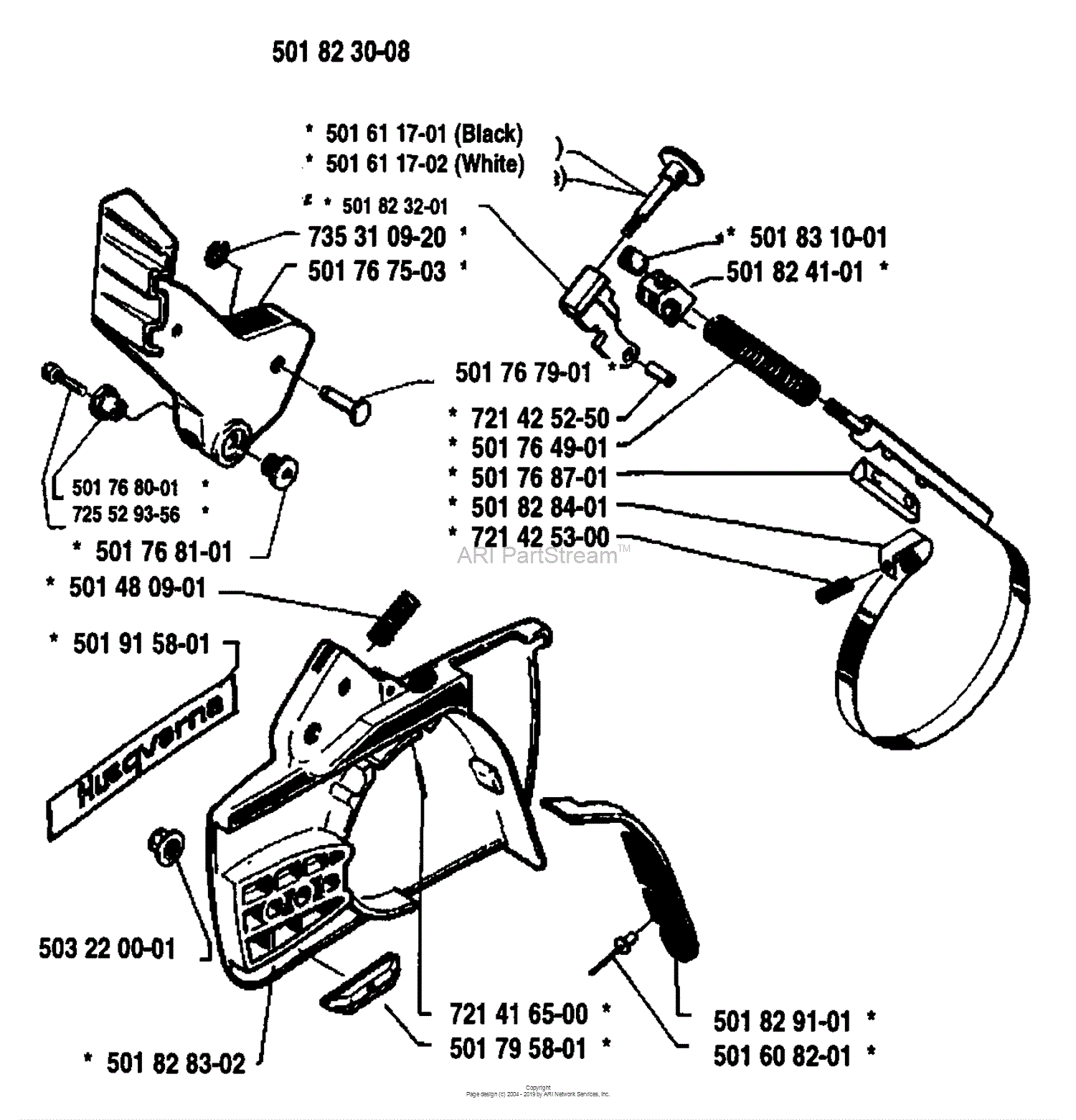 Husqvarna 44 1988 08 Parts Diagram For Chain Brake Assembly