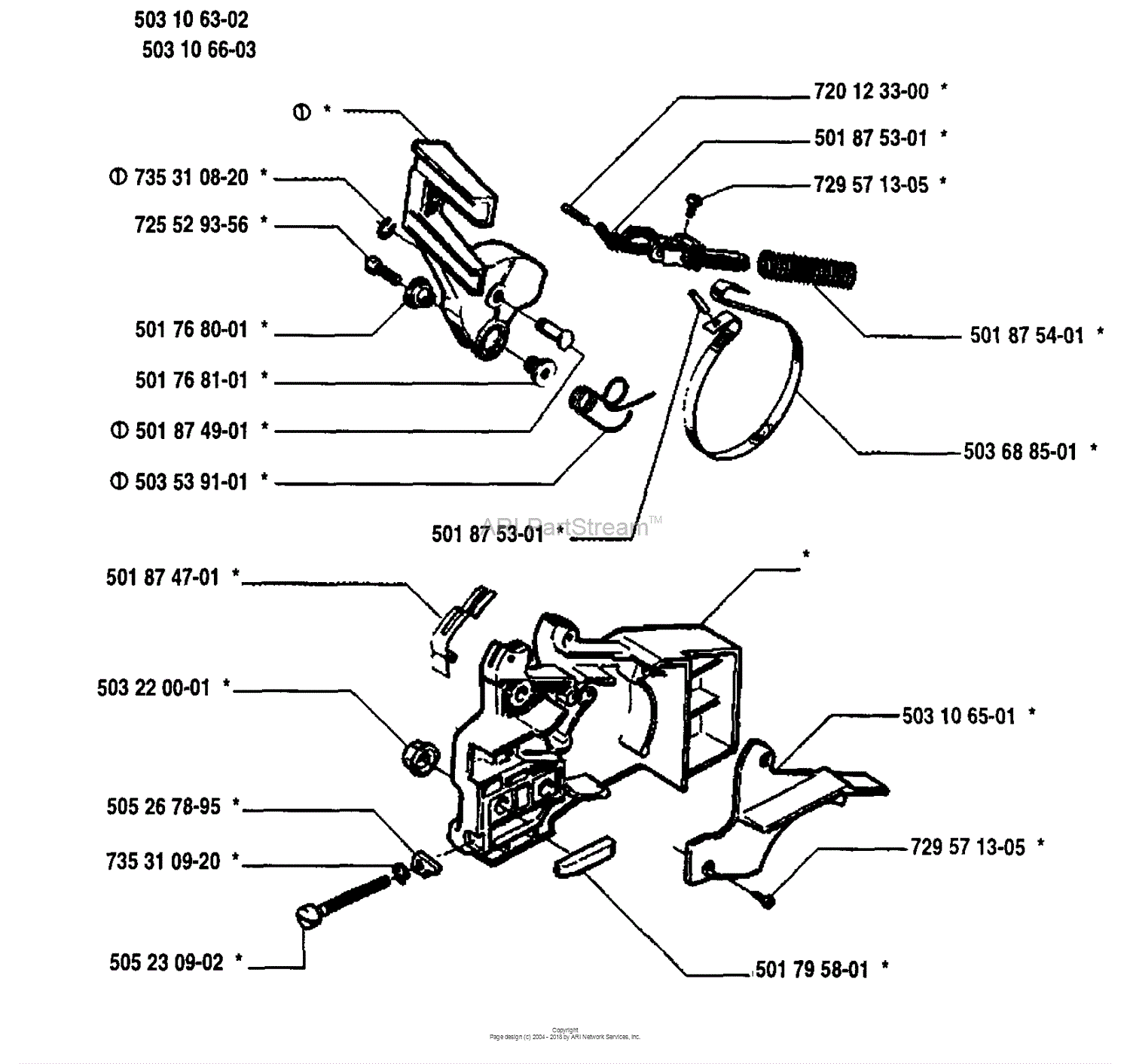 Husqvarna 45 (1995-06) Parts Diagram for Chain Brake Assembly