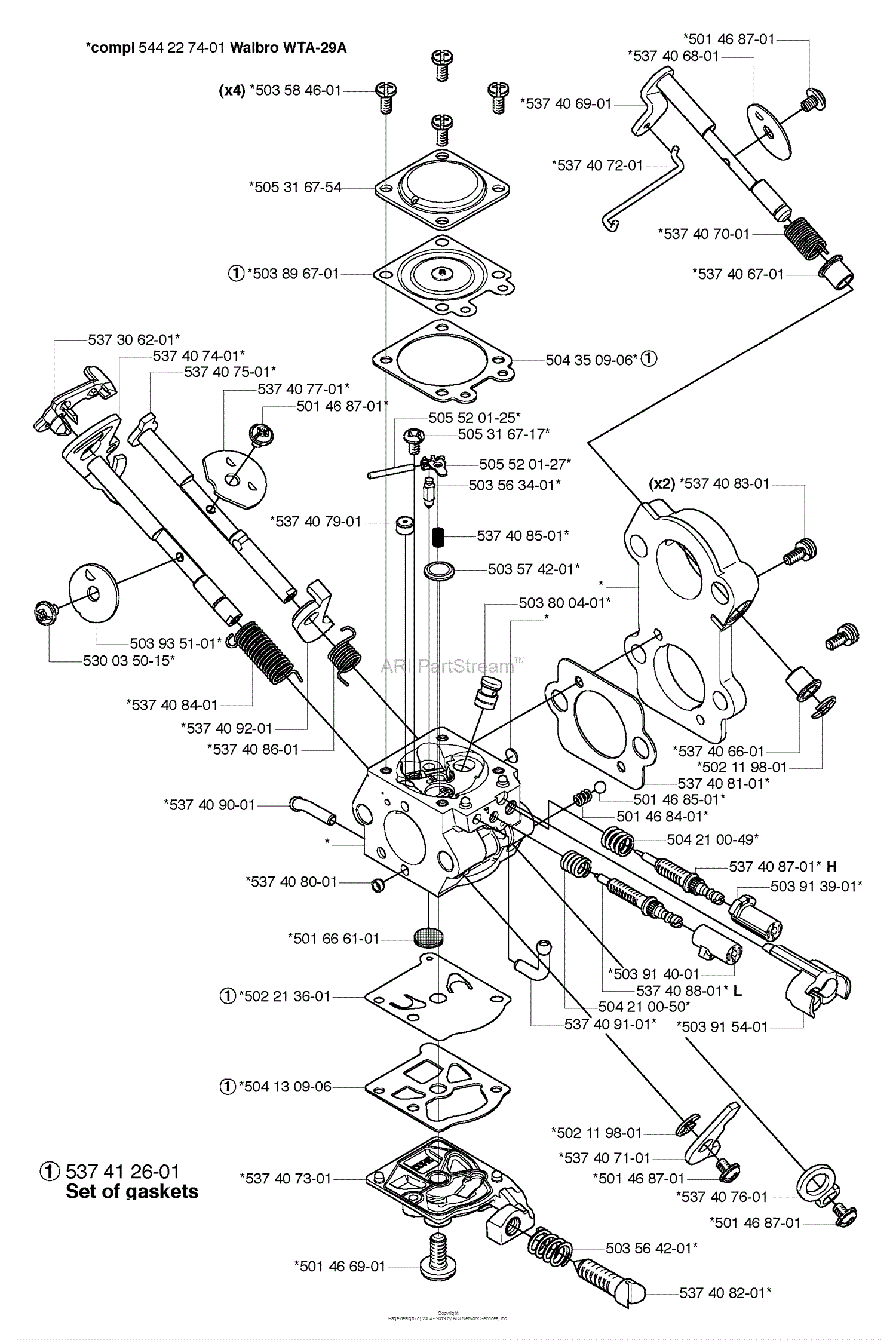 Husqvarna 455 e Rancher (200606) Parts Diagram for Carburetor Parts