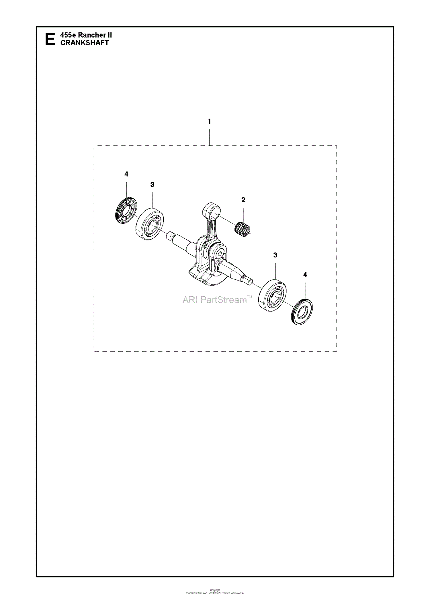 Husqvarna 455e Rancher Ii 2012 06 Parts Diagram For Crankshaft 0391