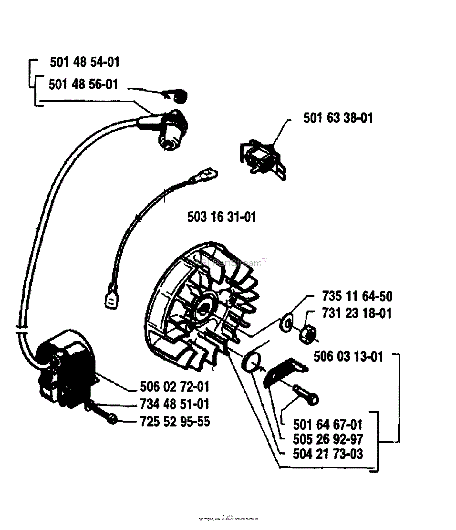 Husqvarna 50 (1985-02) Parts Diagram for Ignition/Flywheel