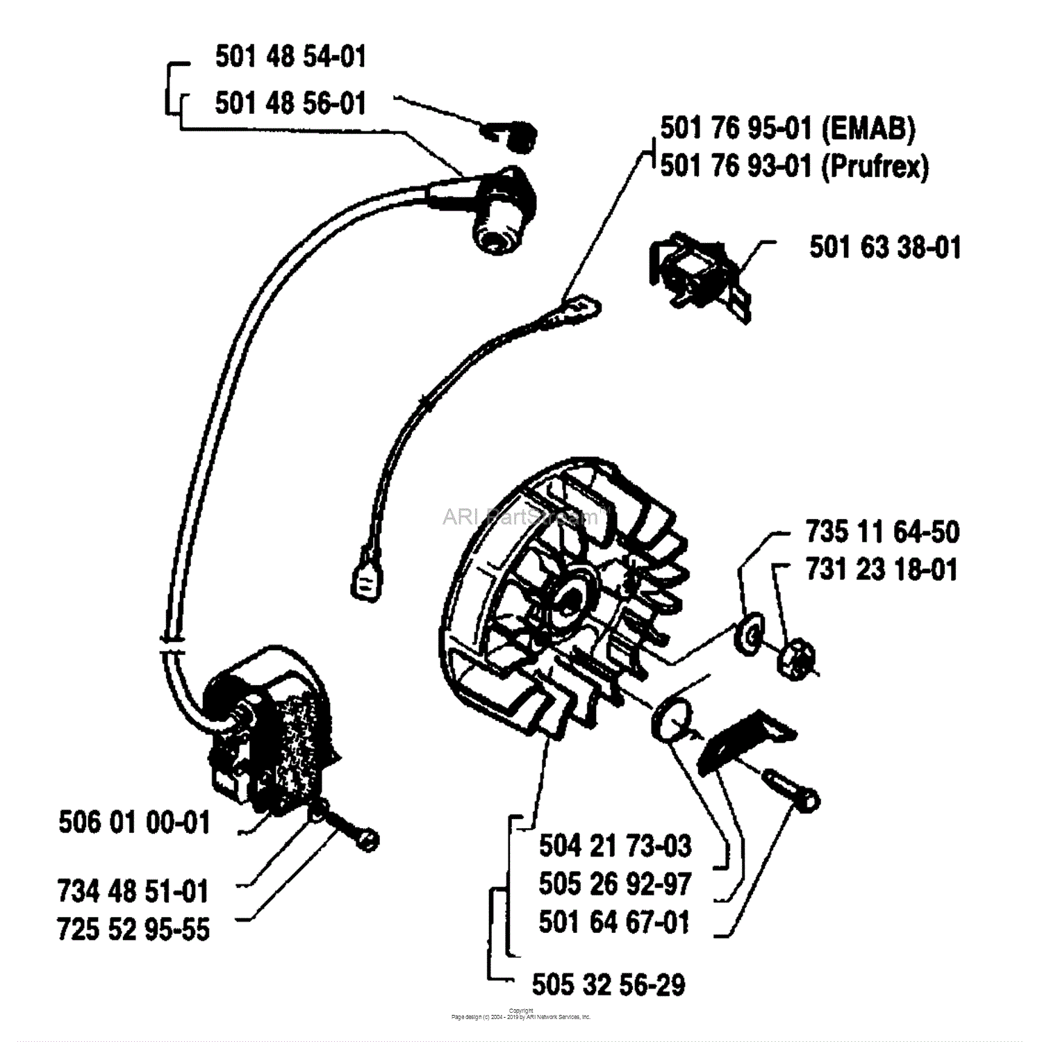 Husqvarna 50 Rancher (1983-01) Parts Diagram for Ignition/Flywheel