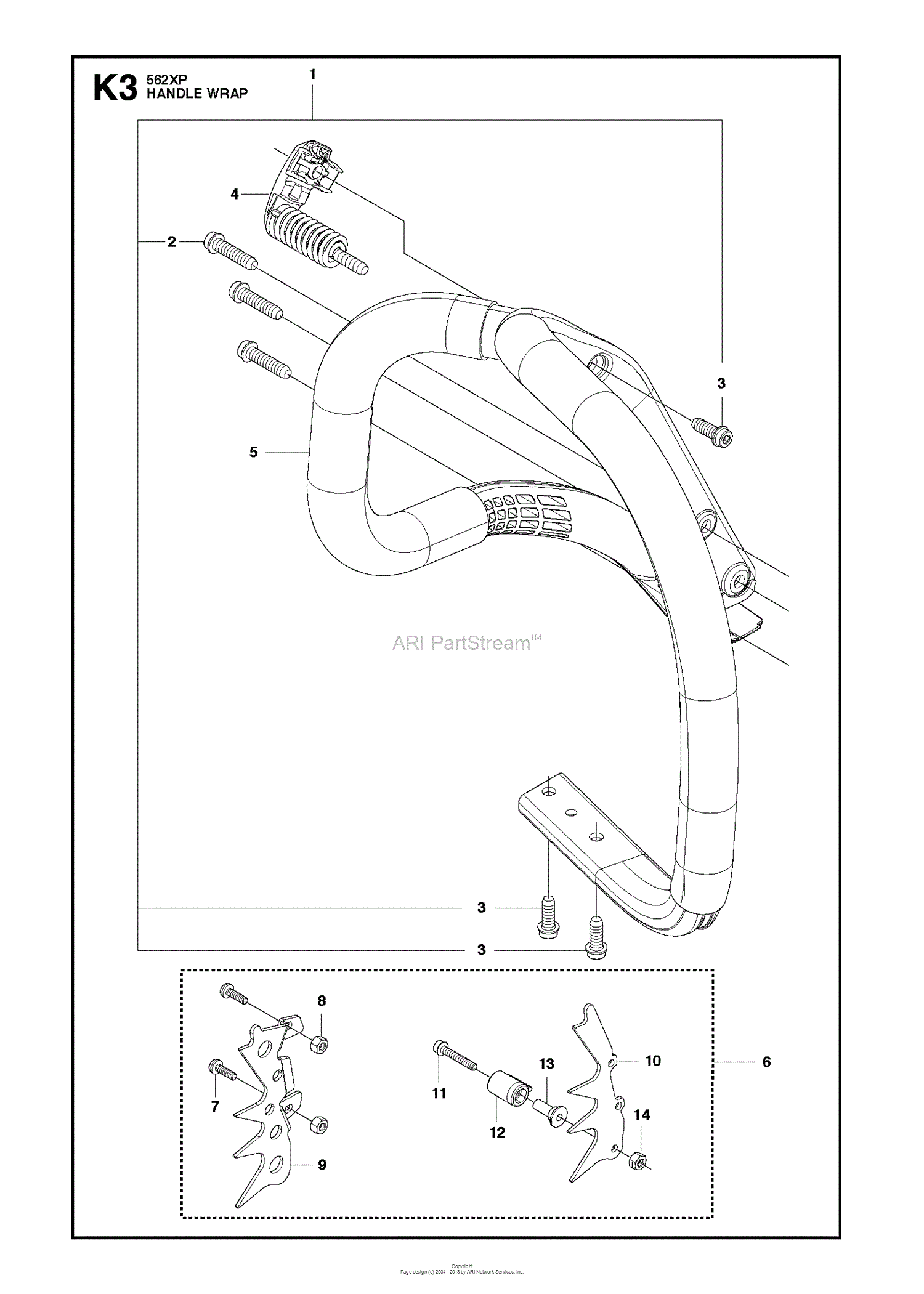 Husqvarna 562 Xp 13 01 Parts Diagram For Handle Wrap