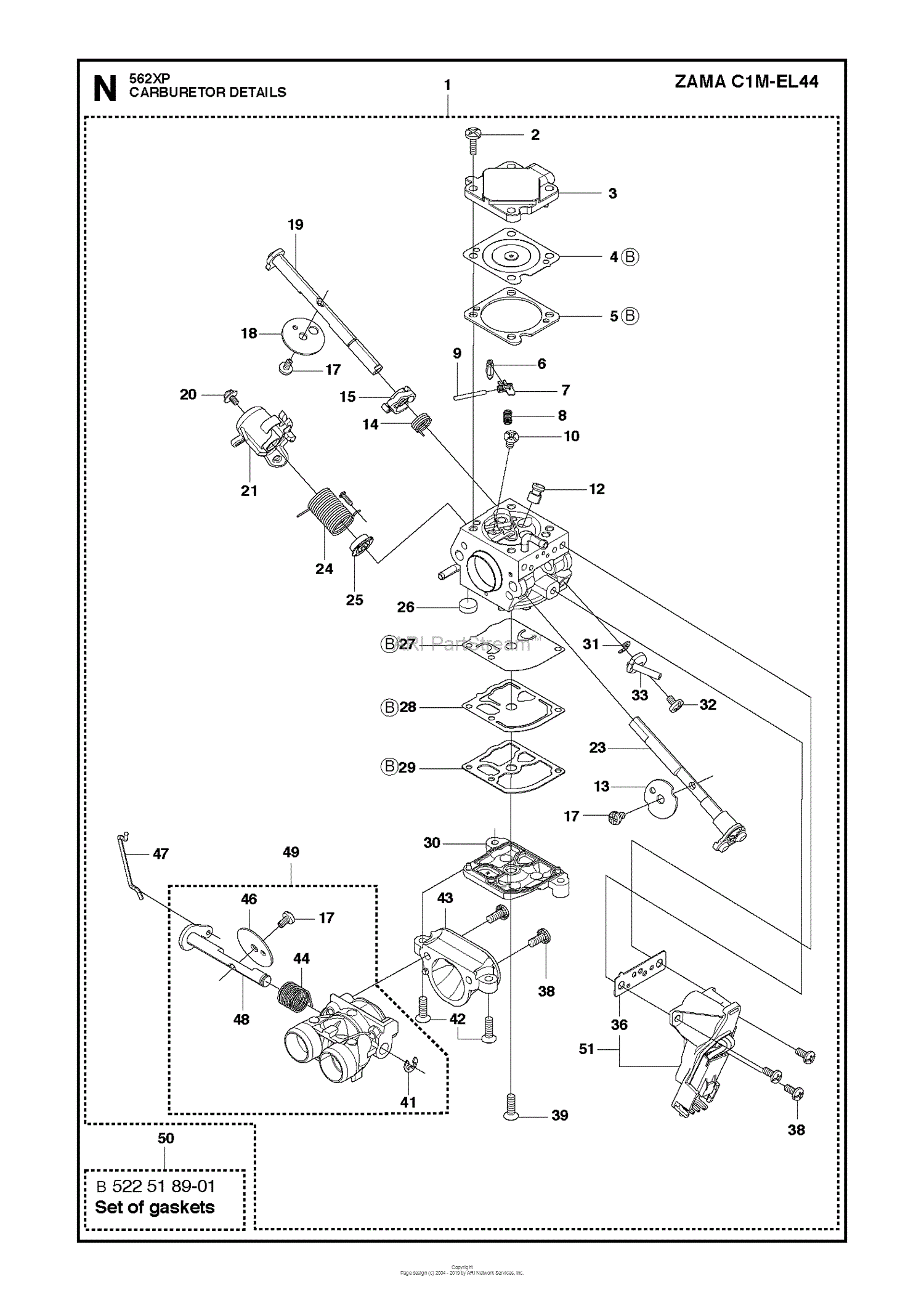 Husqvarna 562xp 11 06 Parts Diagram For Carburetor Details