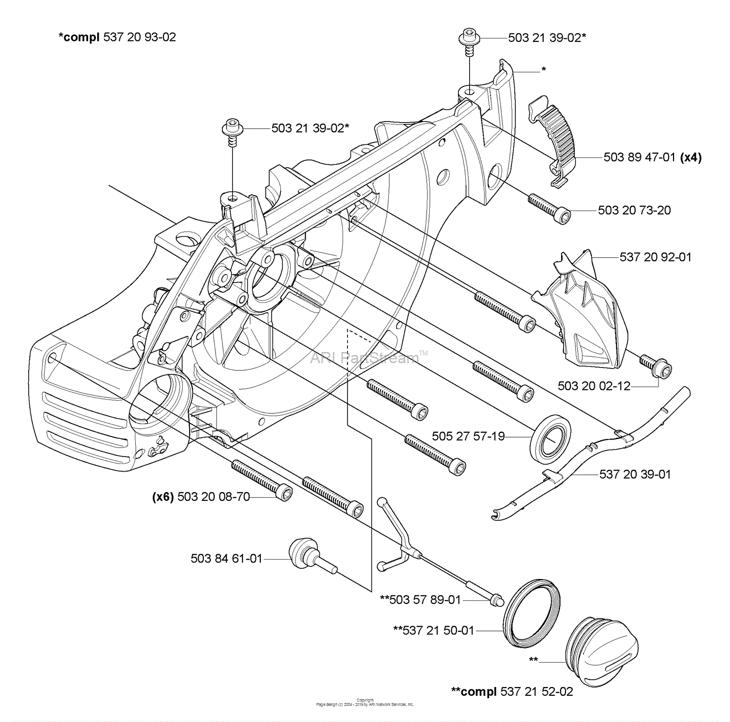 Husqvarna 575 XP (EPA) (2004-09) Parts Diagram for Crankcase B