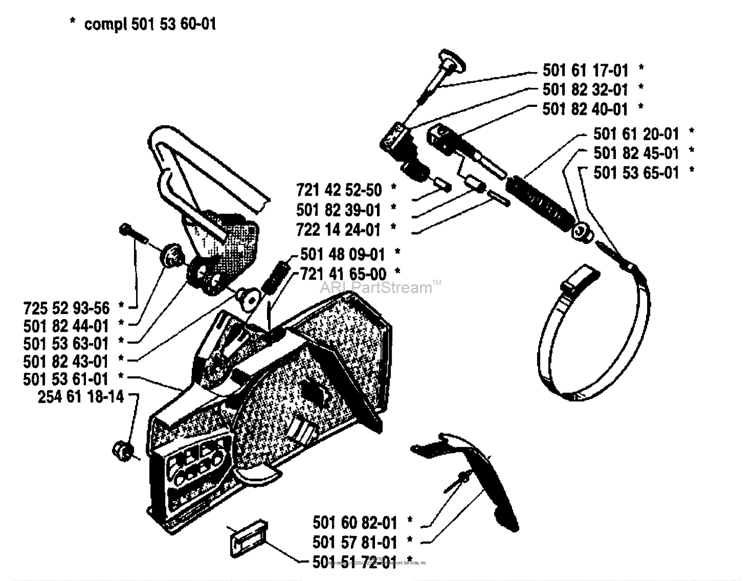 Husqvarna 61 (1980-02) Parts Diagram for Chain Brake Assembly