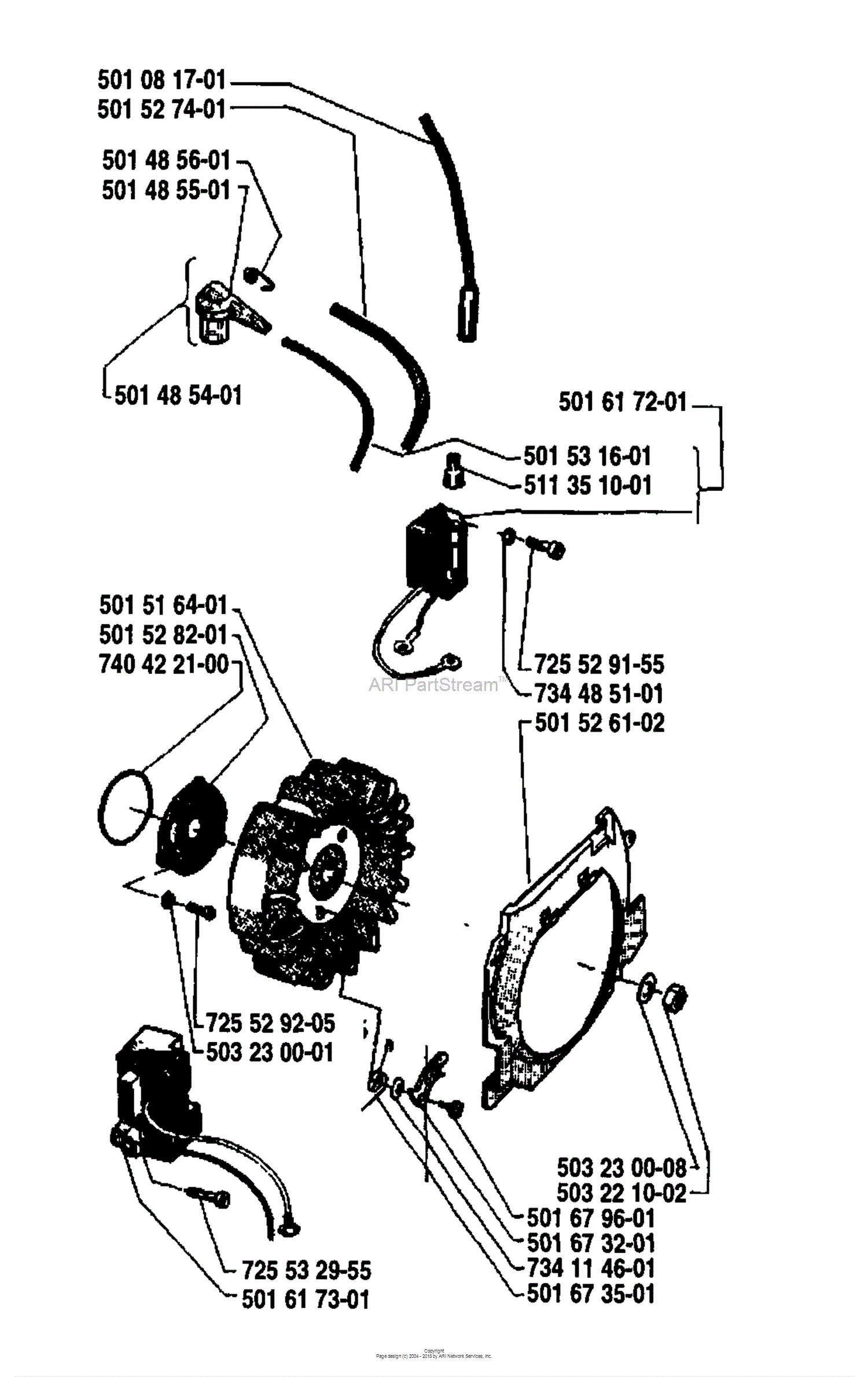 Husqvarna 61 (1982-05) Parts Diagram for Ignition/Flywheel