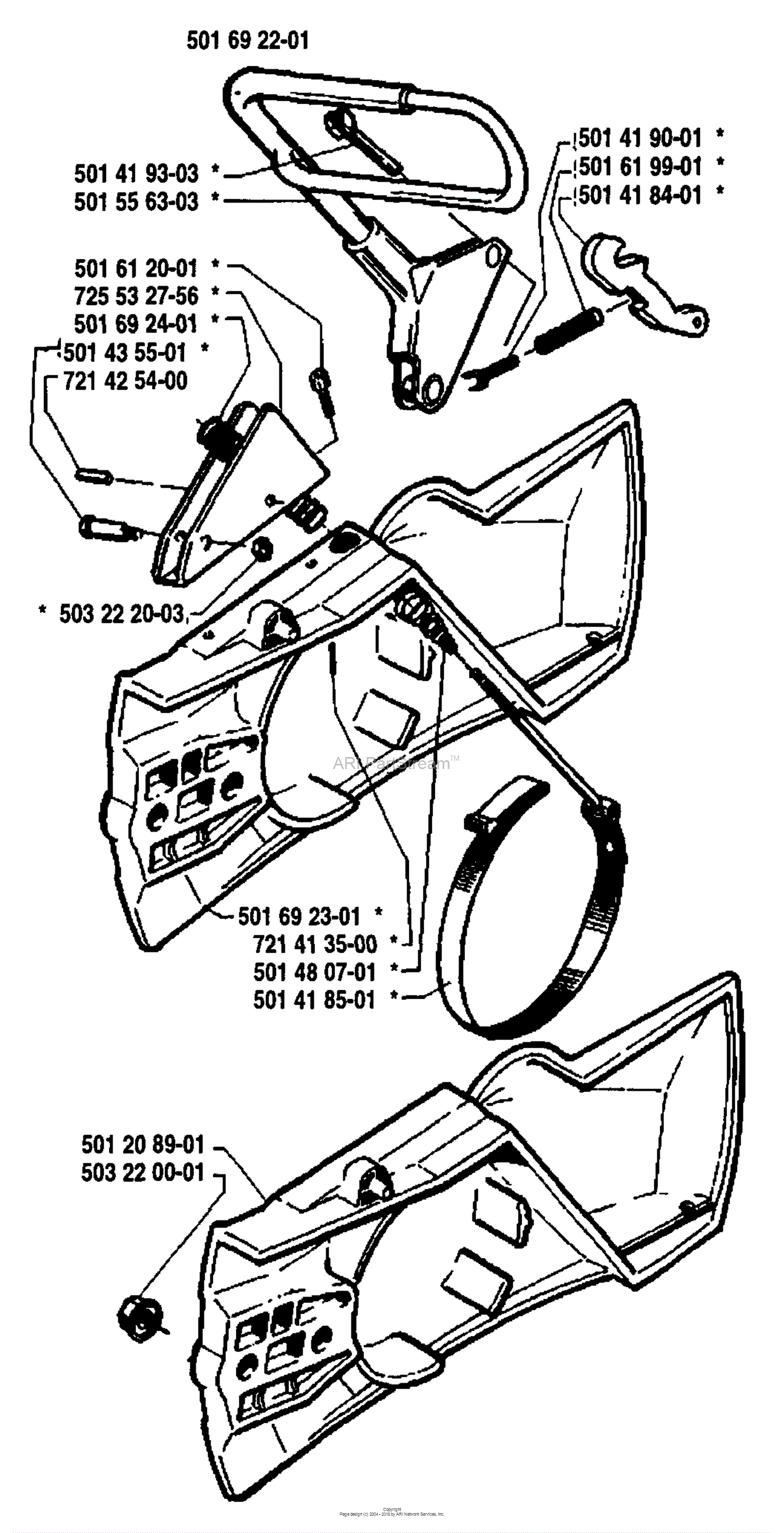 Husqvarna 65 (1981-10) Parts Diagram for Chain Brake Assembly