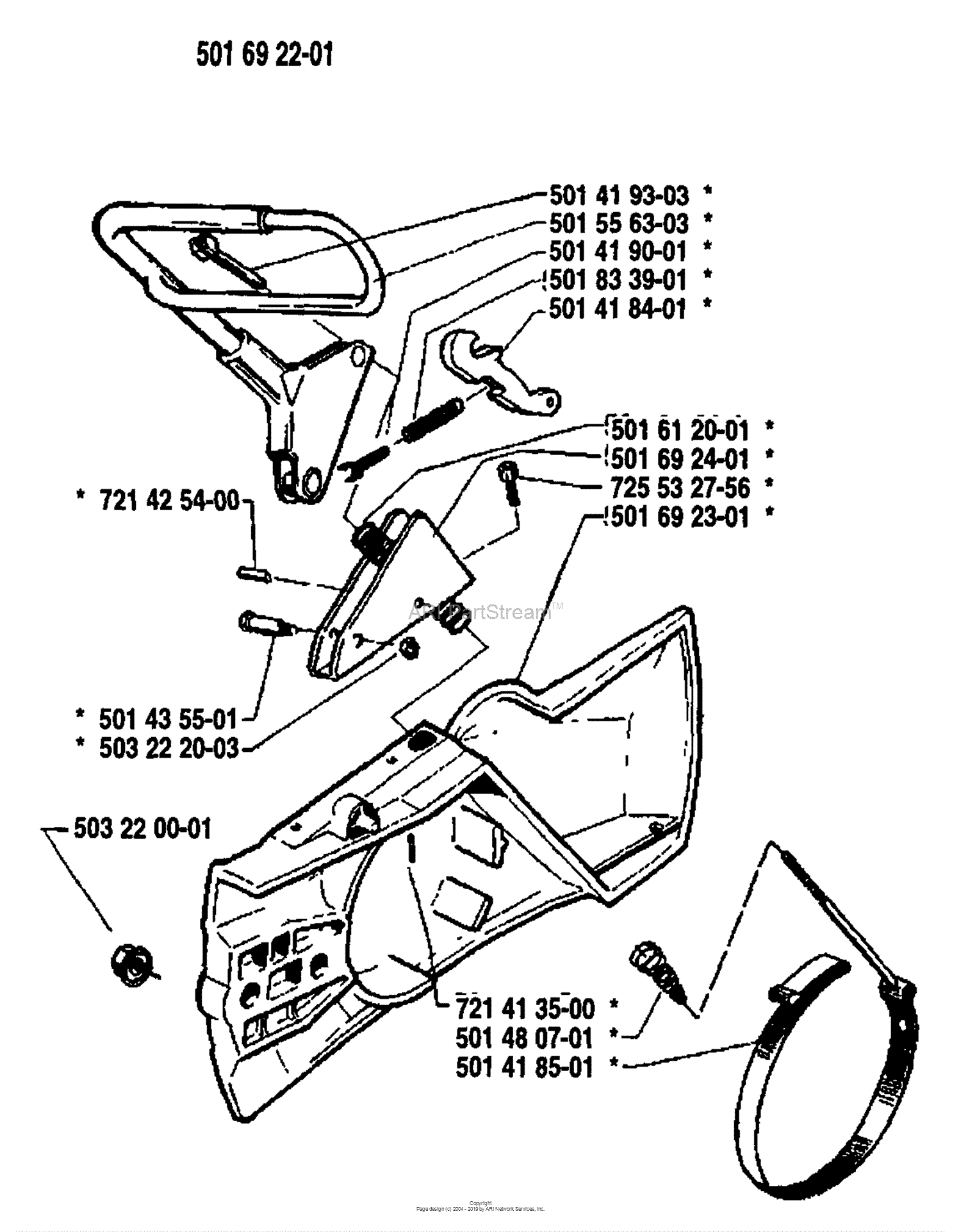 Husqvarna 77 (1987-12) Parts Diagram for Chain Brake Assembly