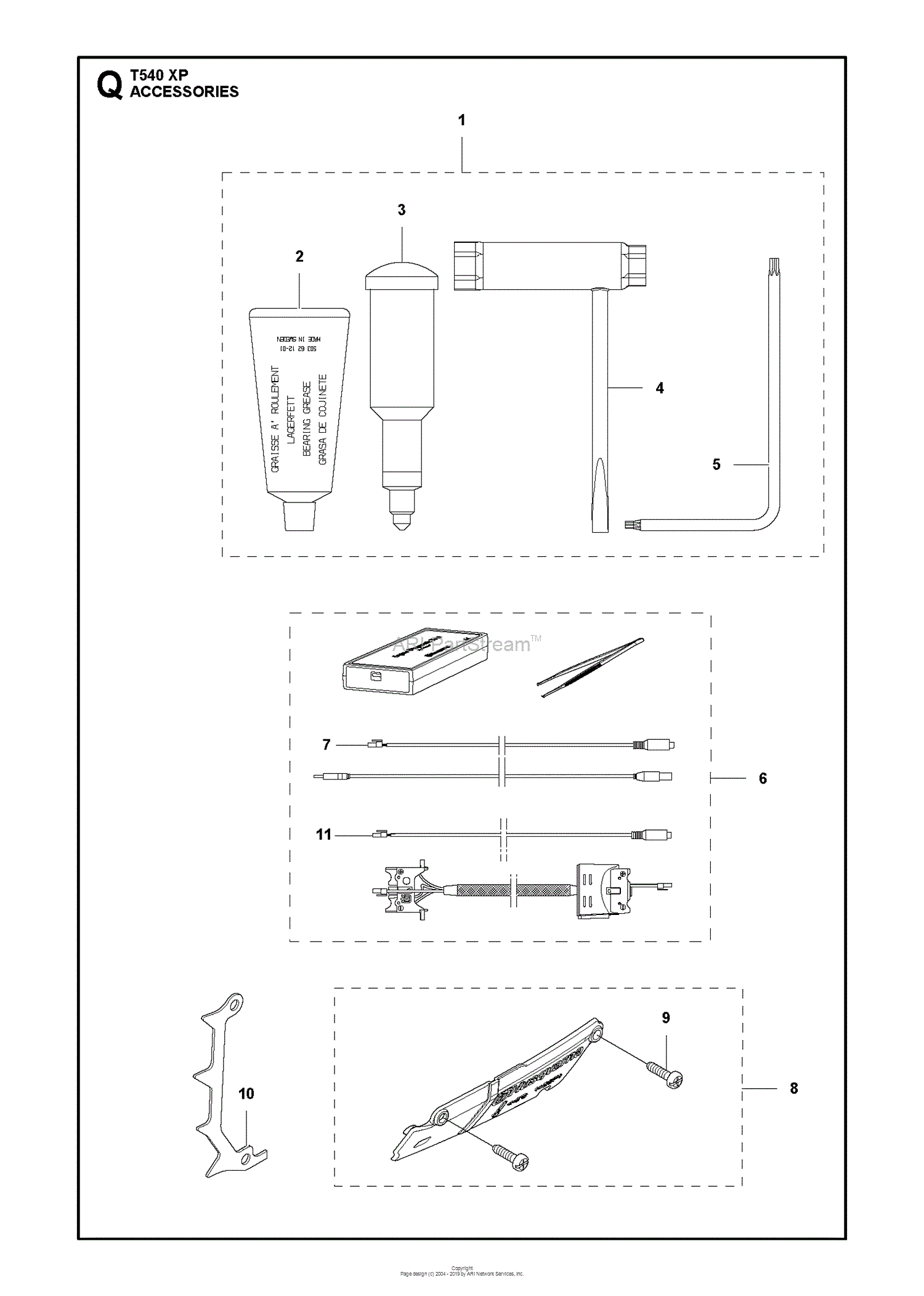 Husqvarna T540 XP Parts Diagram for *Accessories model a wiring diagram 
