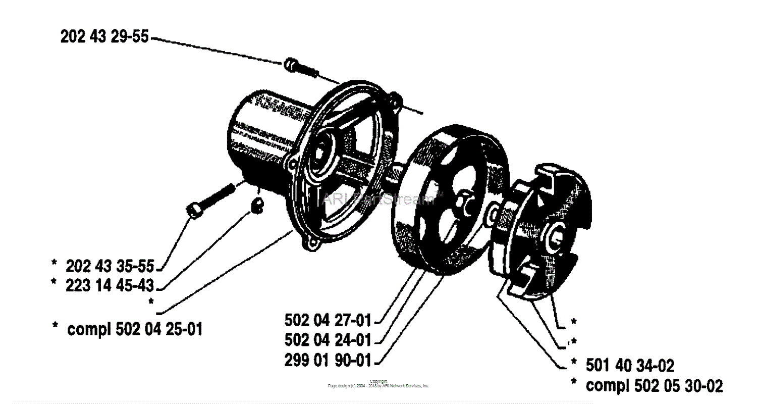 Husqvarna 140 R (1980-02) Parts Diagram for Clutch Assembly