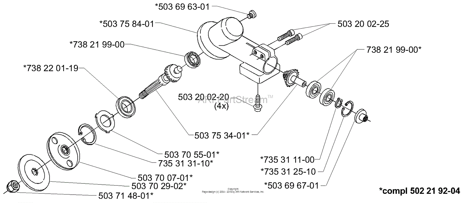 Husqvarna 232 R (2000-04) Parts Diagram for 232 240 Gearhead 6 5 fuel filter housing diagram 