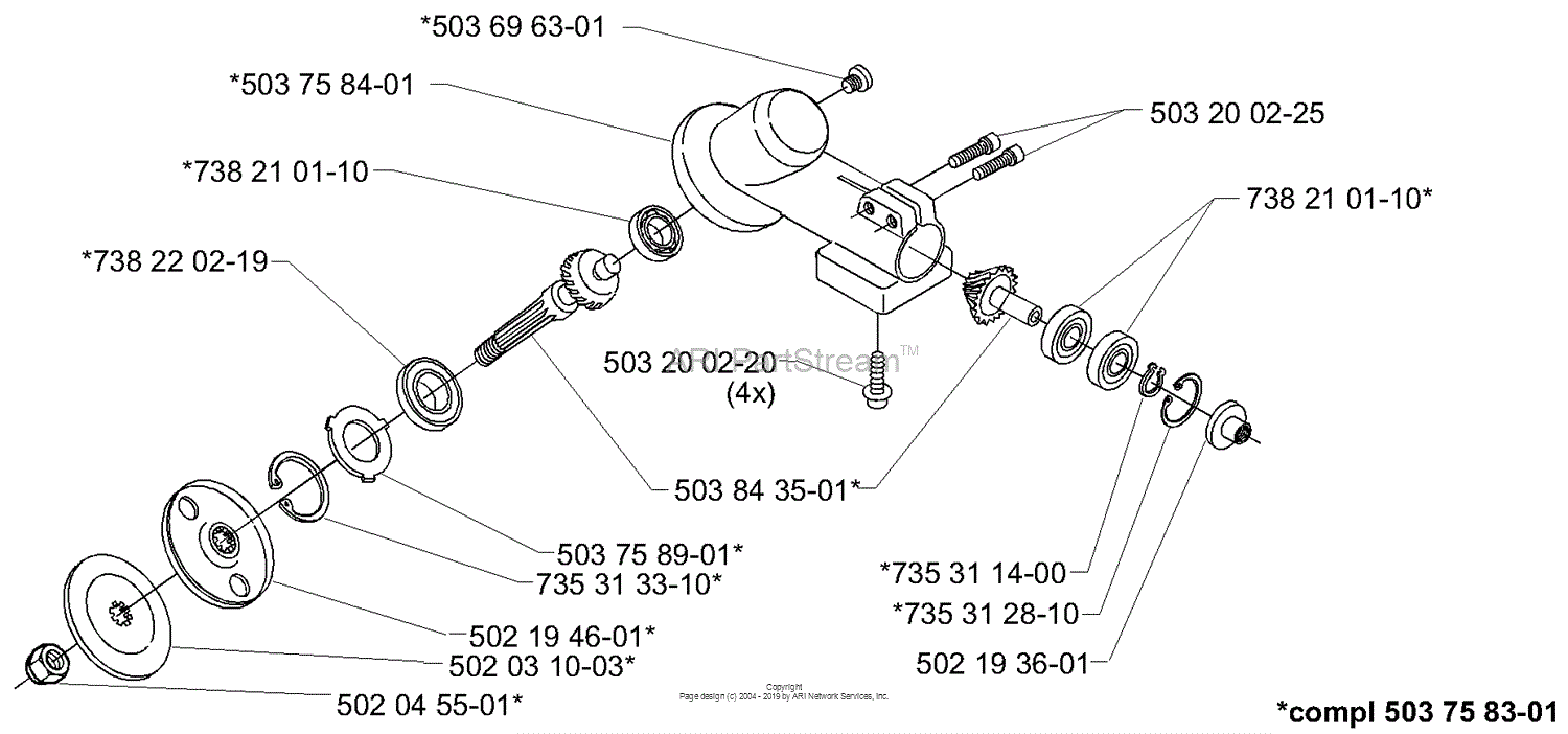 Husqvarna 235 R (2000-04) Parts Diagram for 235 Gearhead