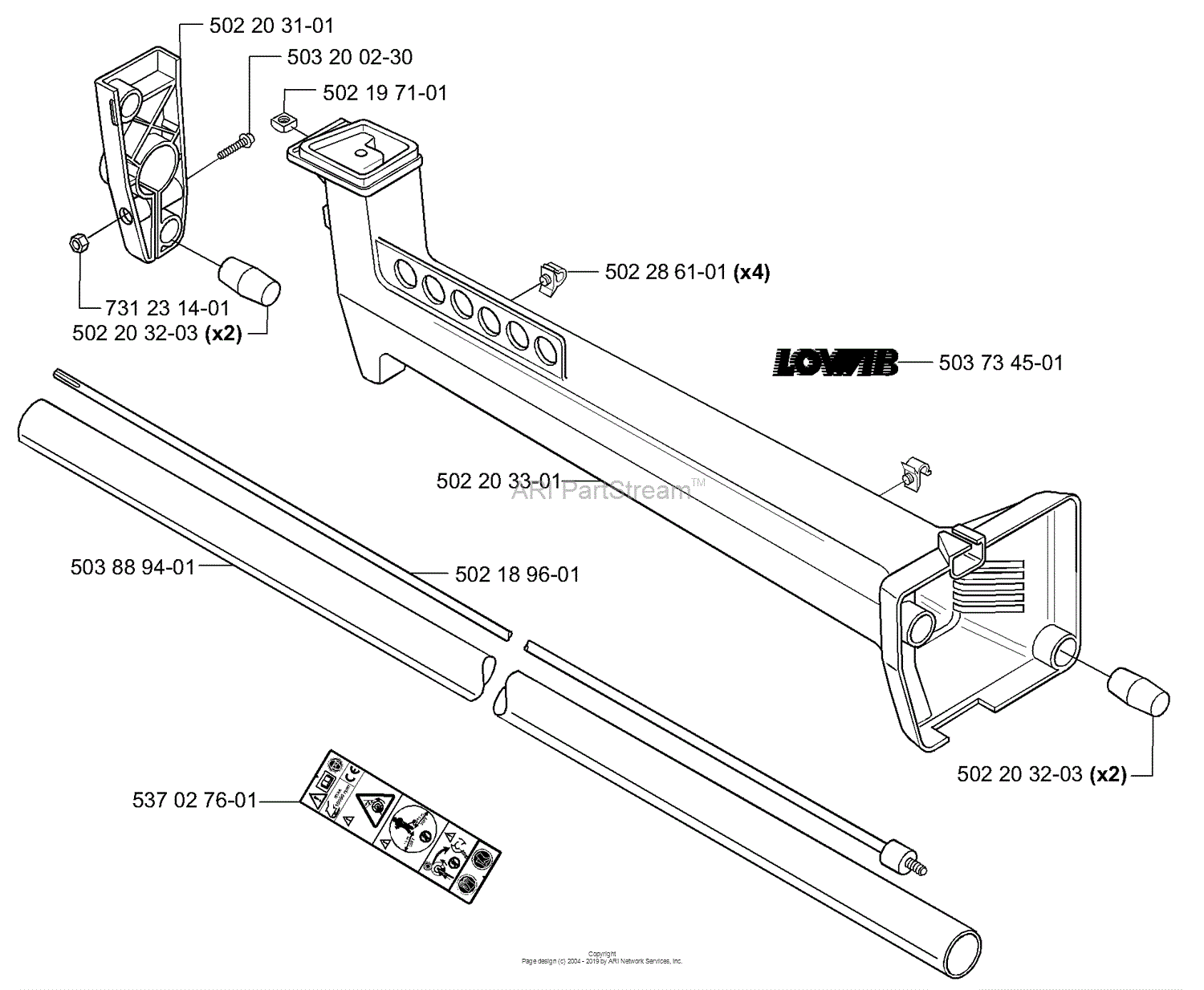 Husqvarna 235 R (2000-10) Parts Diagram for Shaft/Tube 235