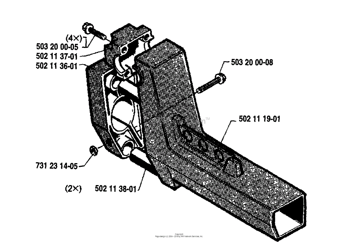 Husqvarna 39 R (1986-01) Parts Diagram for Supporting Tube Assembly